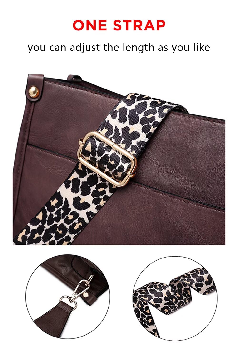 AUYOCO Vegan Leather Crossbody Bags for Women, Crossbody Purse with Guitar Strap Zipped Pockets Handbag Shoulder Bag