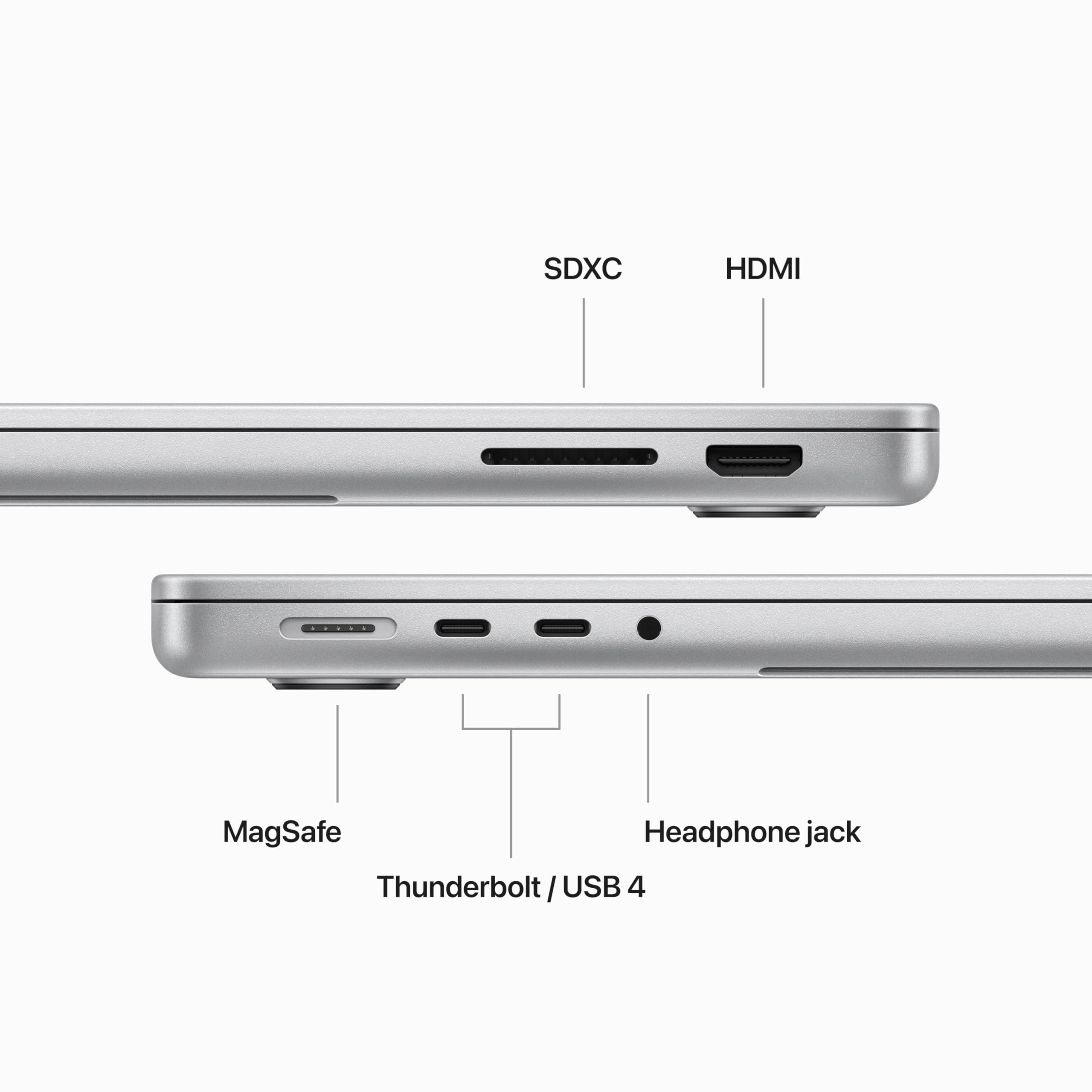 Apple 2023 MacBook Pro Laptop M3 chip with 8‑core CPU, 10‑core GPU: Built for Apple Intelligence, 14.2-inch Liquid Retina XDR Display, 8GB Unified Memory, 1TB SSD Storage; Space Gray: 8GB RAM 1TB Silver Without AppleCare+ (3 Years)