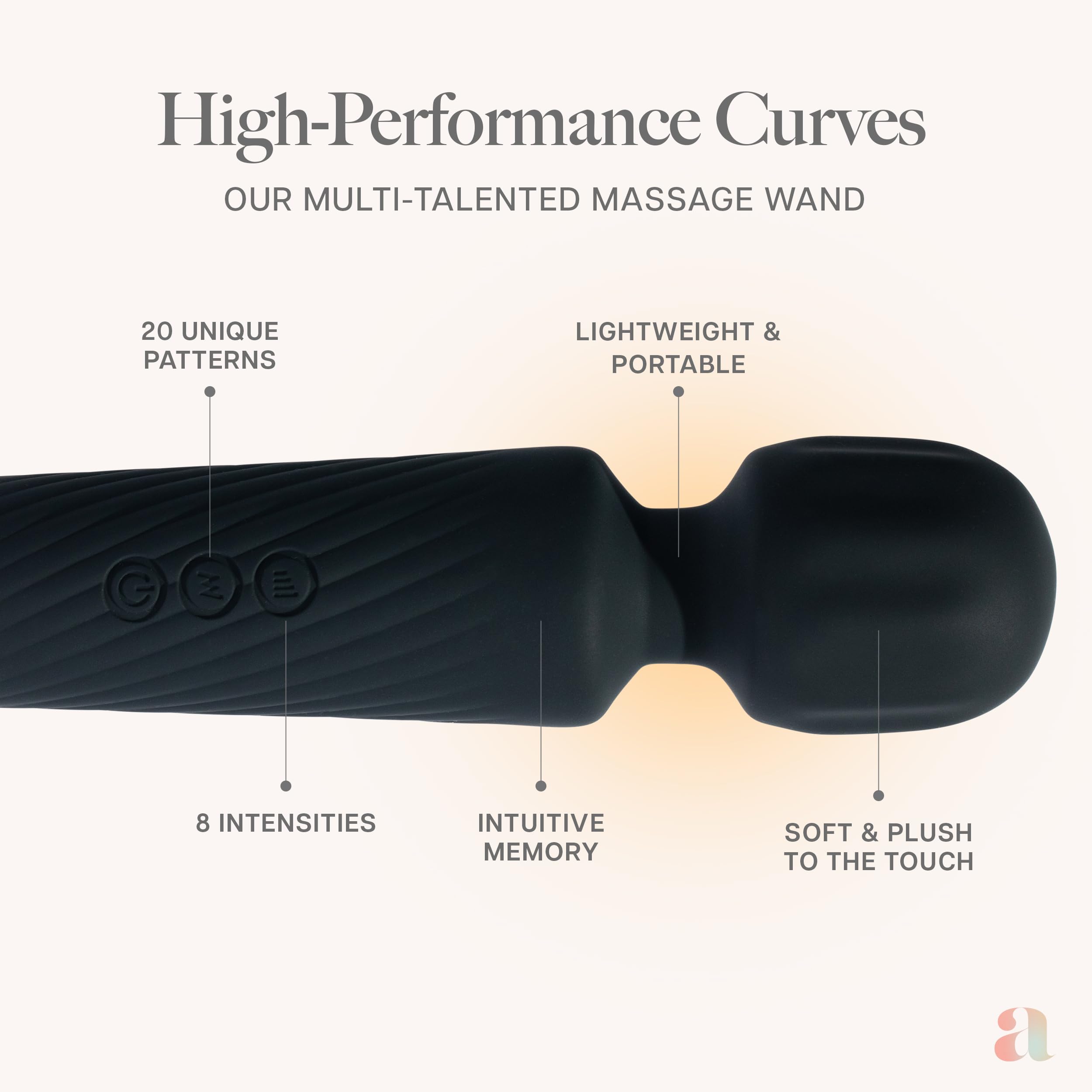 Ava Vibrator Wand Sex Toys [ Clit Stimulator ] Vibrators for Woman Adult Toy | Gifts for Women | 20 Patterns & 8 Speeds of Pleasure | Quiet & Small - - Black: Standard