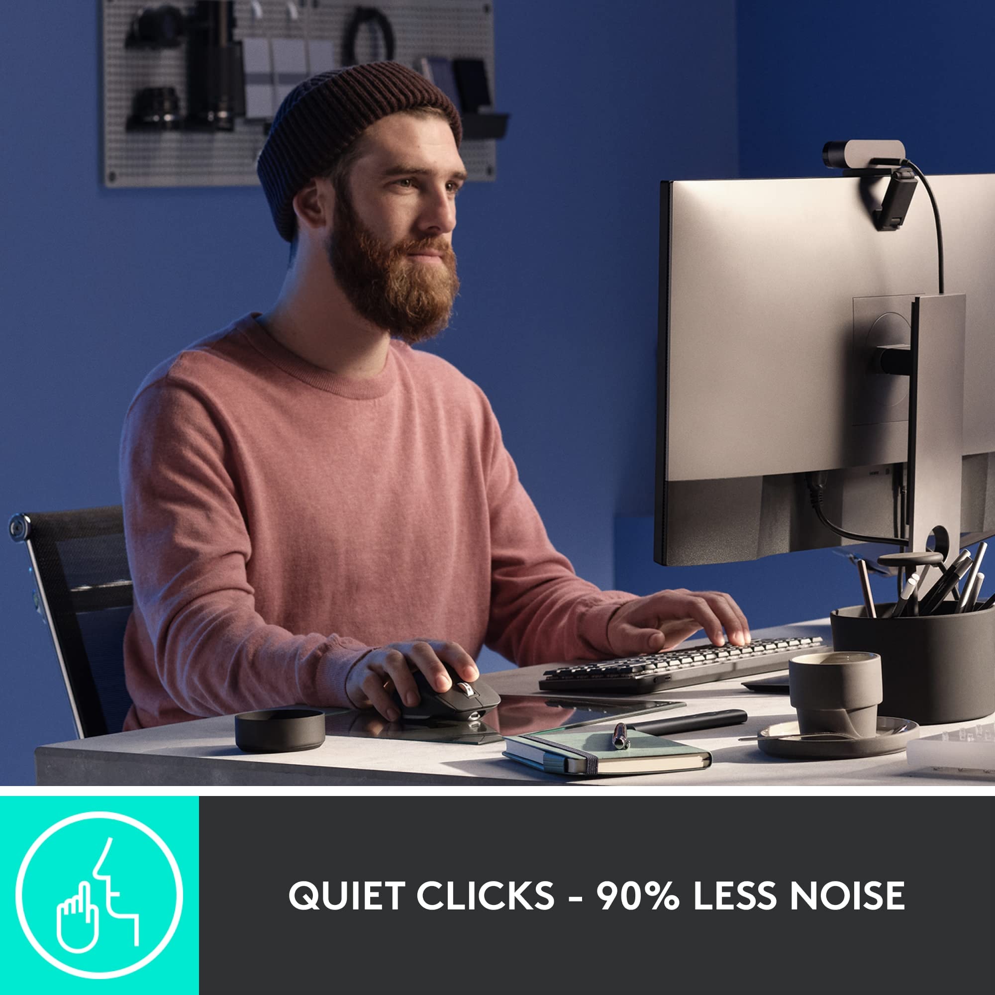 Logitech MX Master 3S - Wireless Performance Mouse with Ultra-fast Scrolling, Ergo, 8K DPI, Track on Glass, Quiet Clicks, USB-C, Bluetooth, Windows, Linux, Chrome - - Image 3