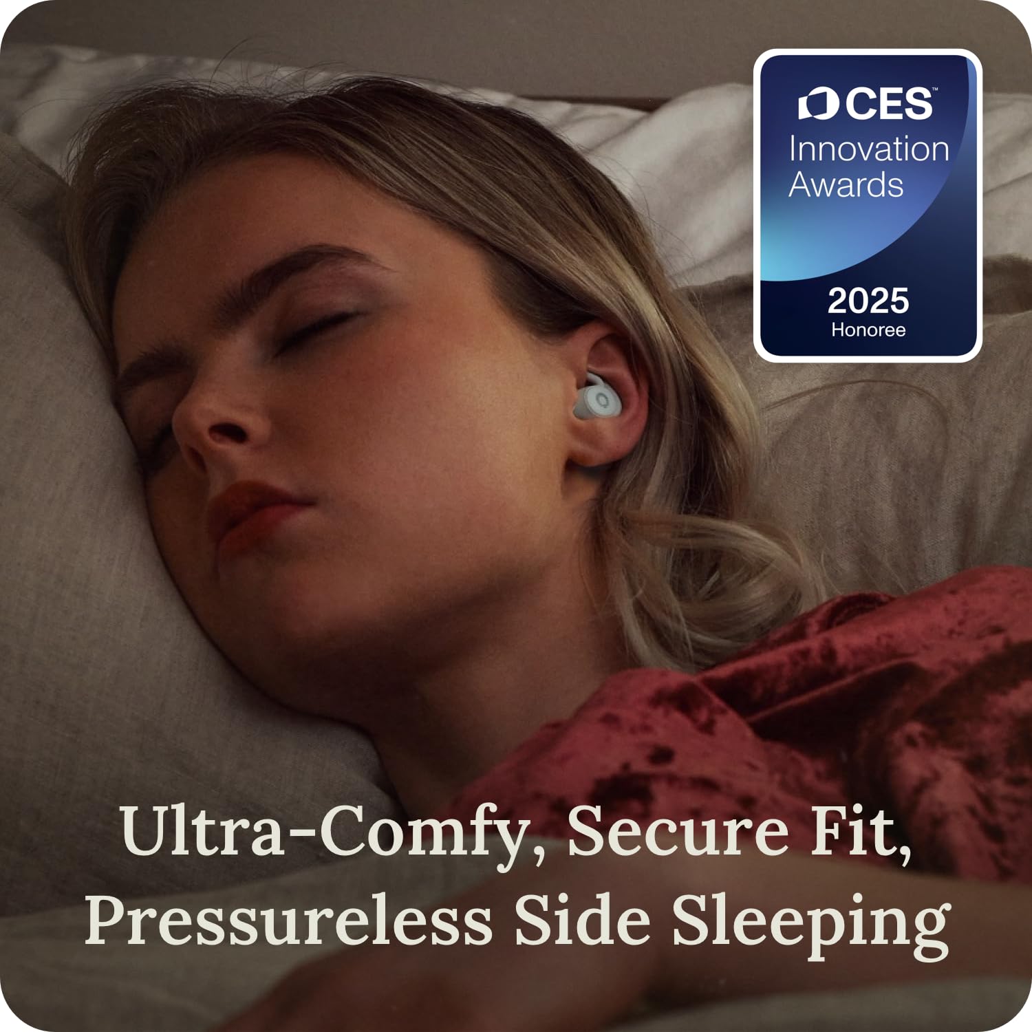 Ozlo Sleepbuds® | Comfortable Side Sleeper Headphones | Up to 10 Hours of Bluetooth LE Streaming | Science-Backed Sleep Sounds | Snore Blocking Comfortable Earbuds