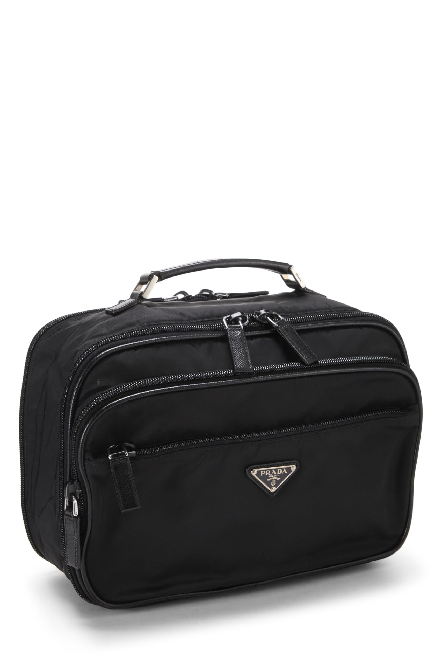 Prada, Pre-Loved Black Nylon Travel Case, Black: Prada, Pre-Loved Black Nylon Travel Case, Black