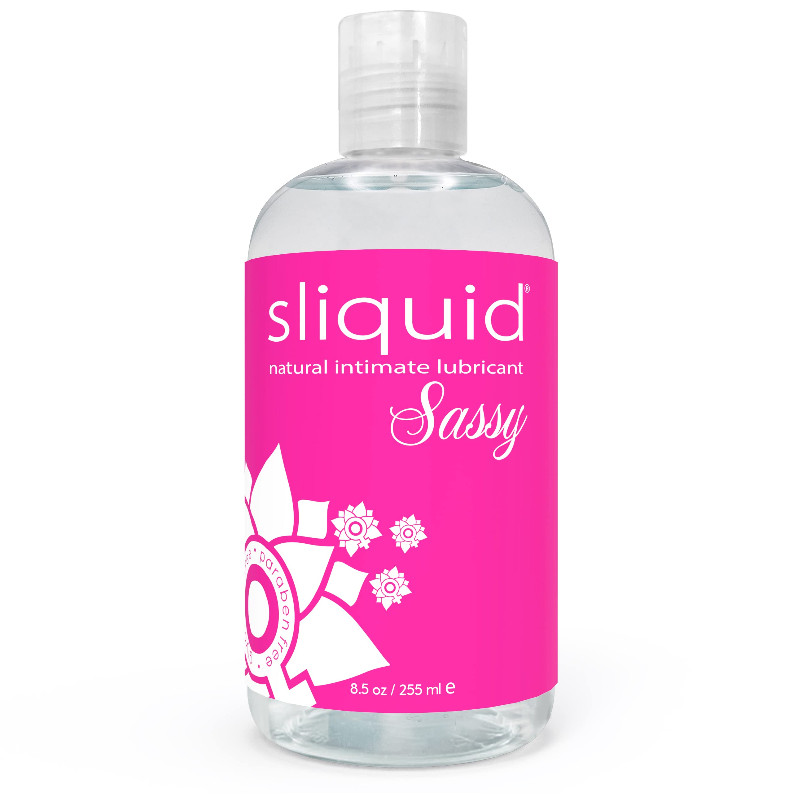Sliquid Sassy Water-Based Lube - Thick, Long-Lasting Gel, Natural Lube for Women/Men/Couples, Unscented, 8.5 Fl Oz (2 Pack): 8.5 Fl Oz (Pack of 1)