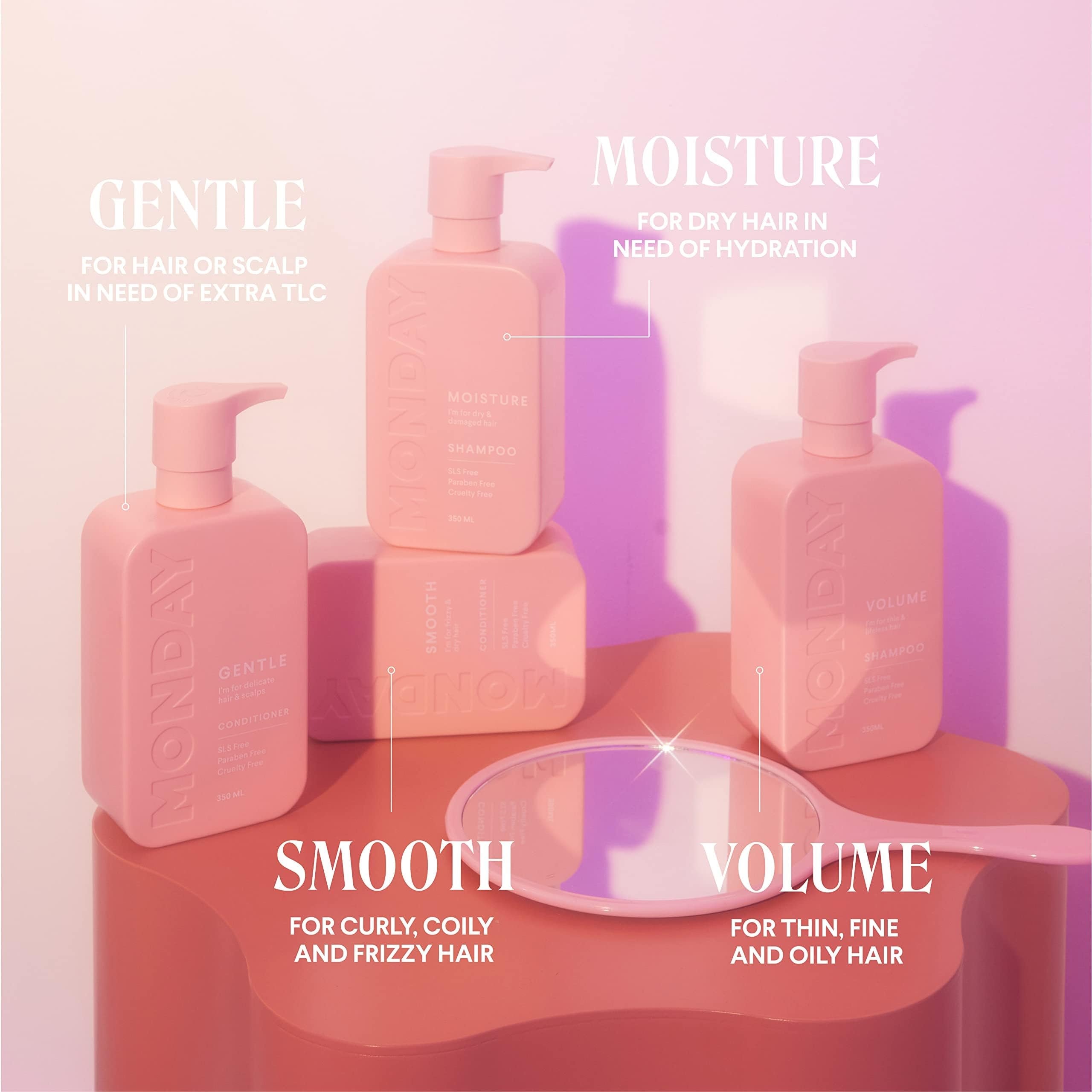 MONDAY HAIRCARE Volume Shampoo + Conditioner Set (2 Pack) 12oz Each for Thin, Fine, and Oily Hair, Made from Coconut Oil, Ginger Extract, & Vitamin E, 100% Recyclable Bottles - Image 5
