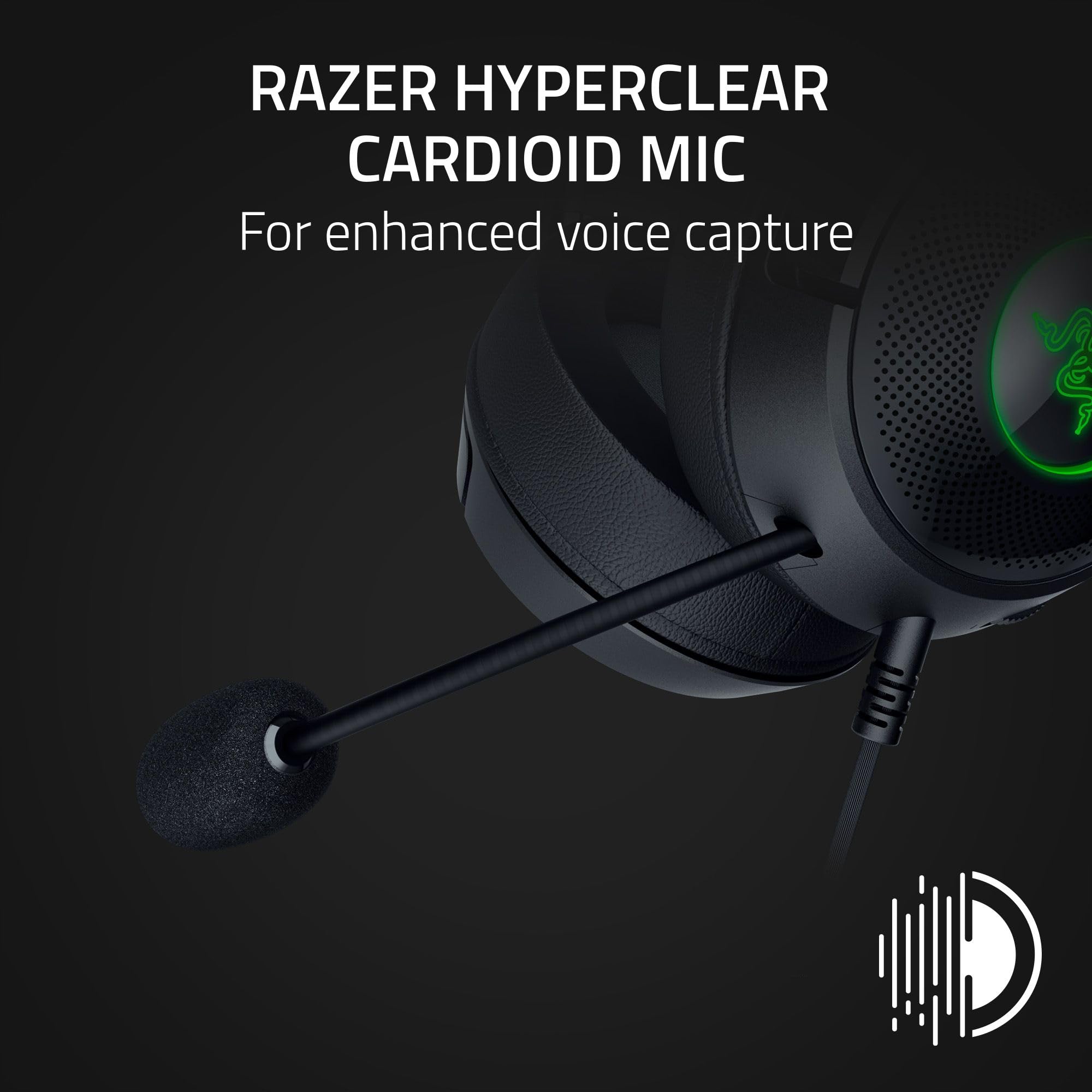 Razer Kraken Kitty V2 USB Wired Headset: Chroma RGB Kitty Ears - Stream Reactive Lighting - HyperClear Cardioid Mic - 40 mm Drivers - 7.1 Surround Sound - Comfortable Ear Cushions -: Black