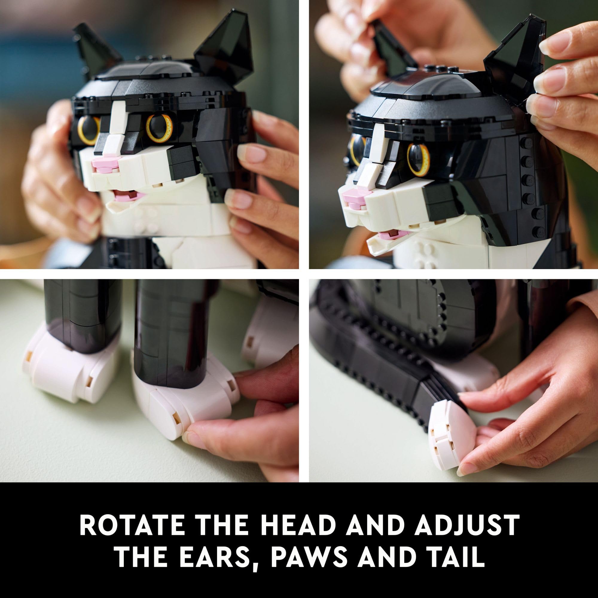 LEGO Ideas Tuxedo Cat - Building Sets for Adults Ages 18+ - DIY Crafts Kit for Home Decor, Living Room or Bedroom - Gift for Graduation - 21349