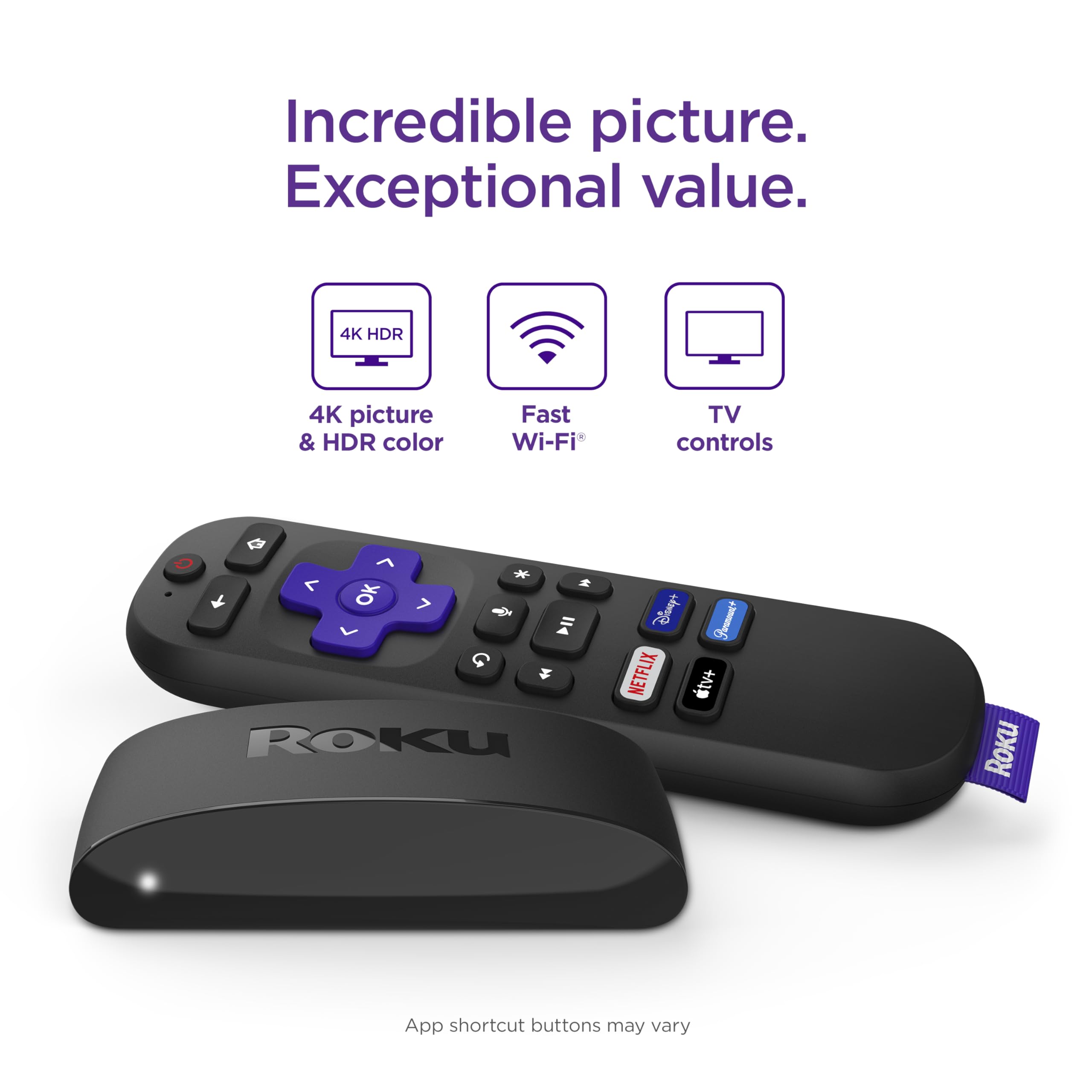 Roku Express 4K+ | Roku Streaming Device 4K/HDR with Voice Remote, Free & Live TV: NEW Roku Express 4K +