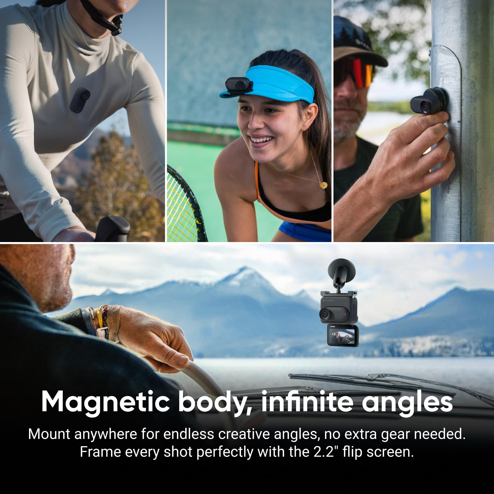 Insta360 GO 3S - 128 GB Black 4K Tiny Portable Vlogging Camera, Hands-Free POVs, Mount Anywhere, Stabilization, 140 Min Battery Life, 10m Waterproof, Pet POV: Black Standard Bundle