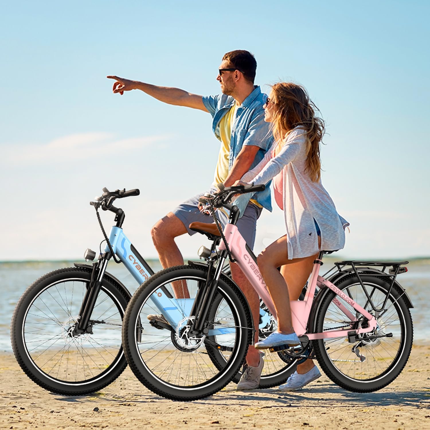 Cybervelo 1000 Peak Electric Bike for Adults,up 80 Miles Removable Battery Ebike, 26" Electric E Bike with 7-Speed,Adult Electric Bicycles for Commute Beach Snow Womens All Terrain