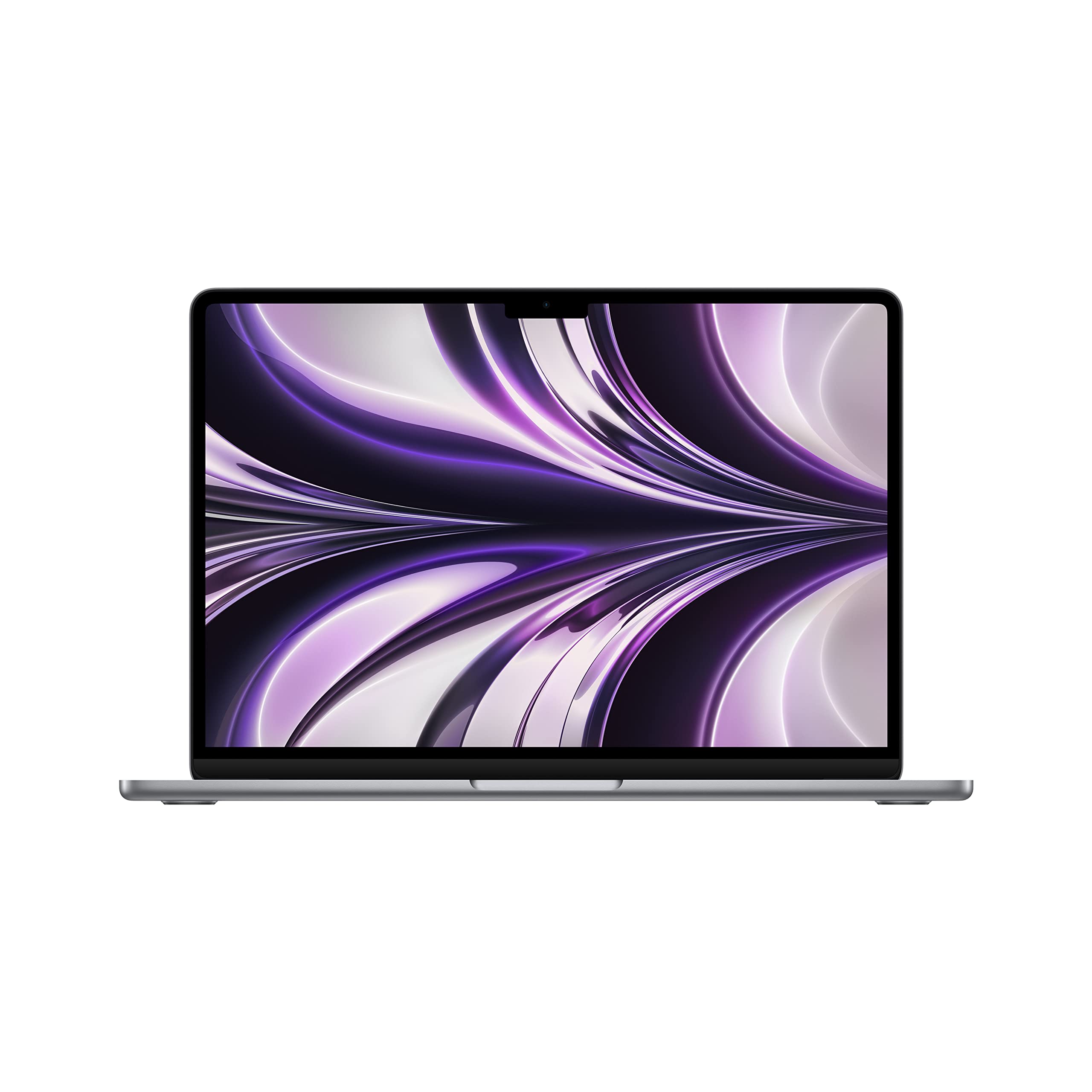 Apple 2022 MacBook Air Laptop with M2 chip: Built for Apple Intelligence, 13.6-inch Liquid Retina Display, 8GB RAM, 256GB SSD Storage, Backlit Keyboard, 1080p FaceTime HD Camera; Midnight: 8GB Unified Memory, 512GB SSD Storage Space Gray without AppleCare+