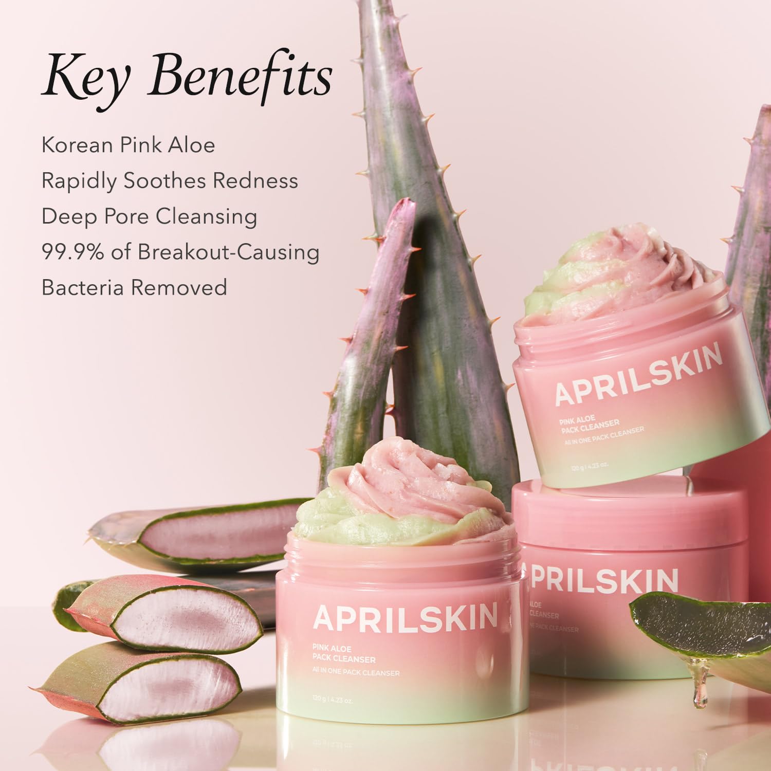 APRILSKIN Pink Aloe Facial Polish Cleanser | Gentle Exfoliation with Mungbean & Soybean Scrub | Removes Waterproof Makeup & Sunscreen | Non-Comedogenic Cleanser for All Skin Types | Korean Skincare: APRILSKIN Pink Aloe Facial Polish Cleanser | Gentle Exfoliation with Mungbean & Soybean Scrub | Removes Waterproof Makeup & Sunscreen | Non-Comedogenic Cleanser for All Skin Types | Korean Skincare