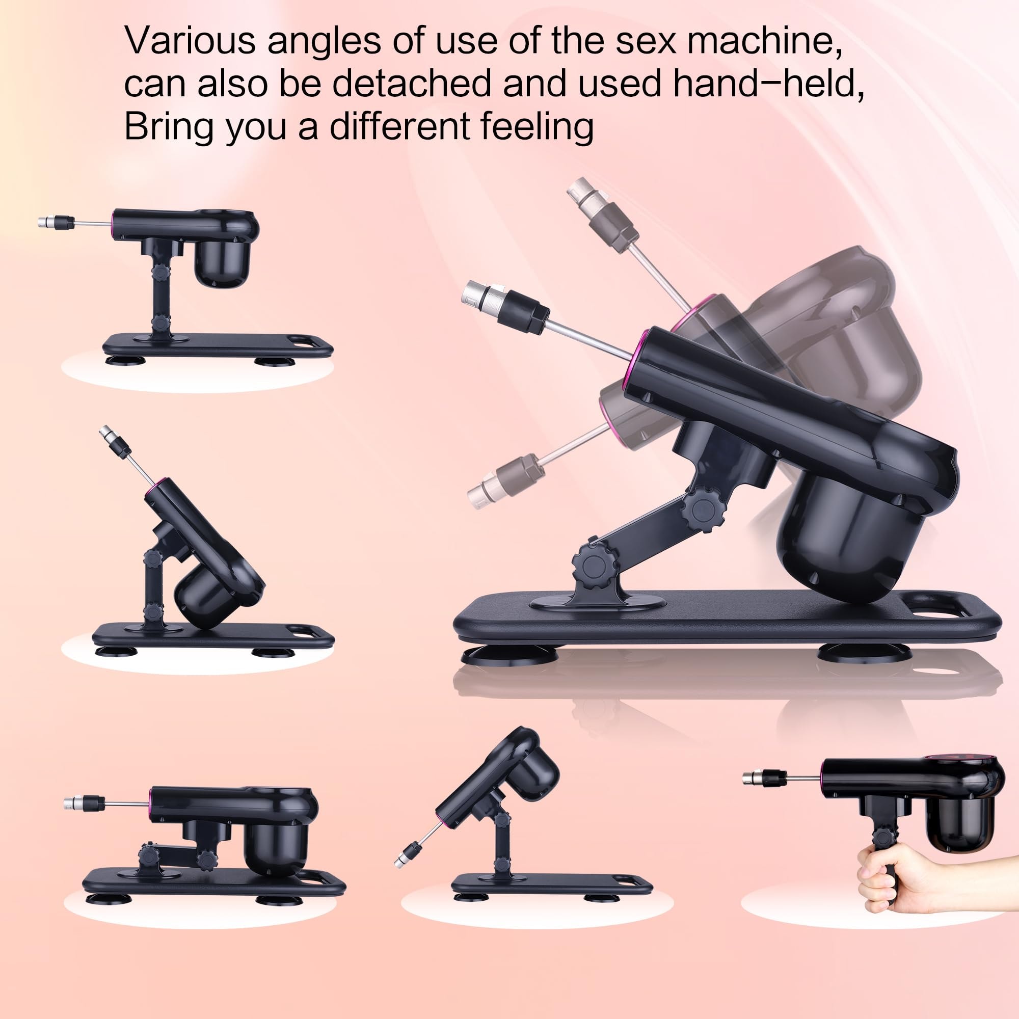 Sex Machine Dildo Machine for Women,Fuck Machine with Powerful Suction Cups,Thrusting Machine with 3Xlr Connector,Thrusting Machine with 8 Attachments Sex Toys - Image 5