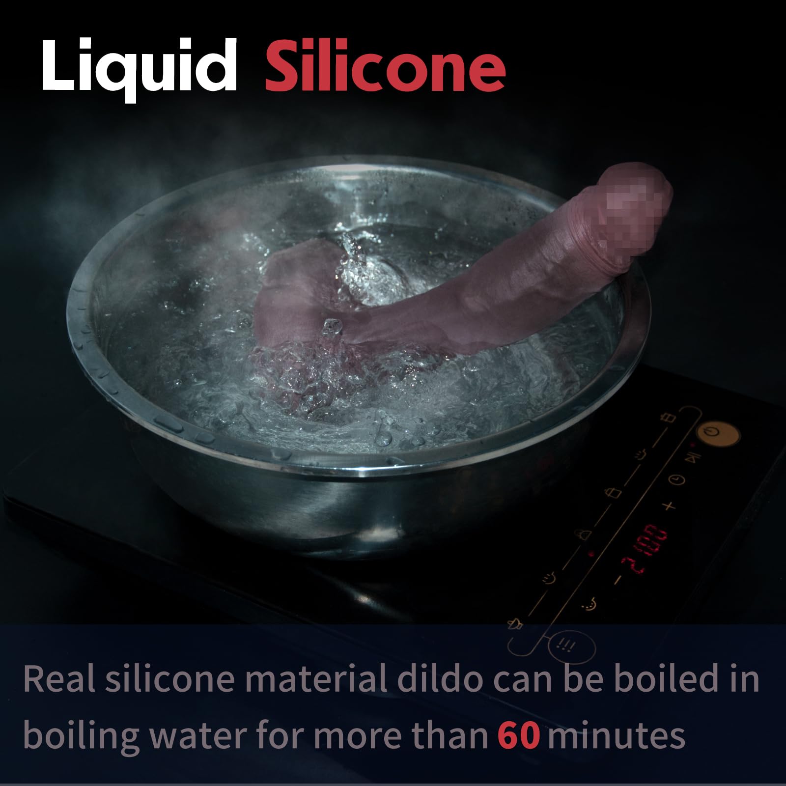 9 Inch  Realistic Dildo Feels Like Skin, with Huge Strong Suction Cup Dildos for Hands-Free Play, Soft Liquid Silicone Anal Adult Sex Toys for Men and Women Pleasure: Black