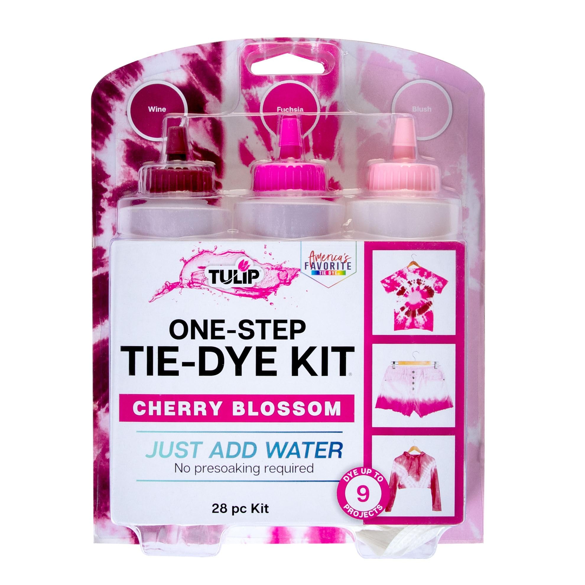 Tulip One-Step Tie-Dye 3-Color Kit Cherry: Blossom