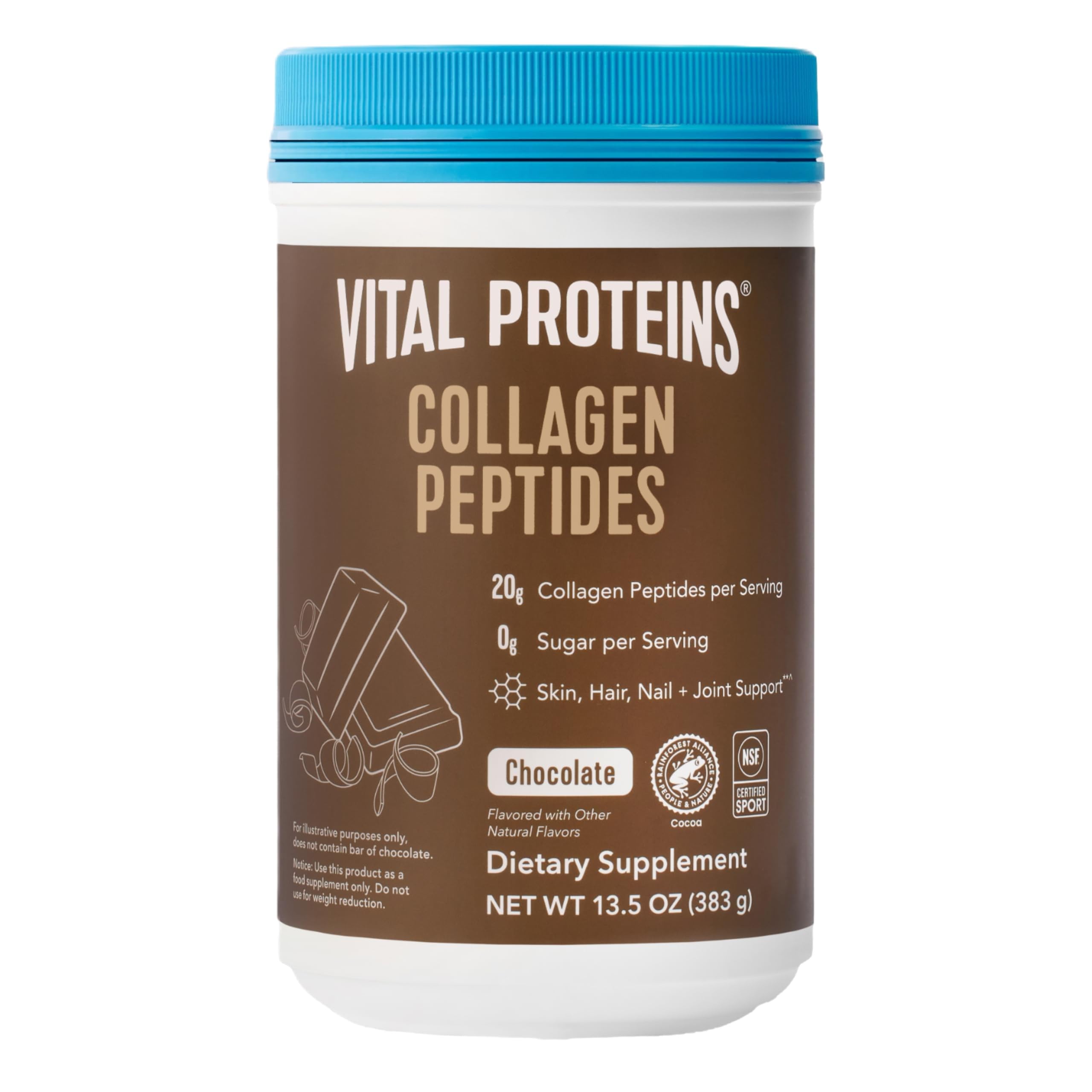 Vital Proteins Collagen Peptides Powder - Grass Fed Collagen Peptides for Hair, Nail, Skin, Bone & Joint Health, , 27 Servings: Chocolate