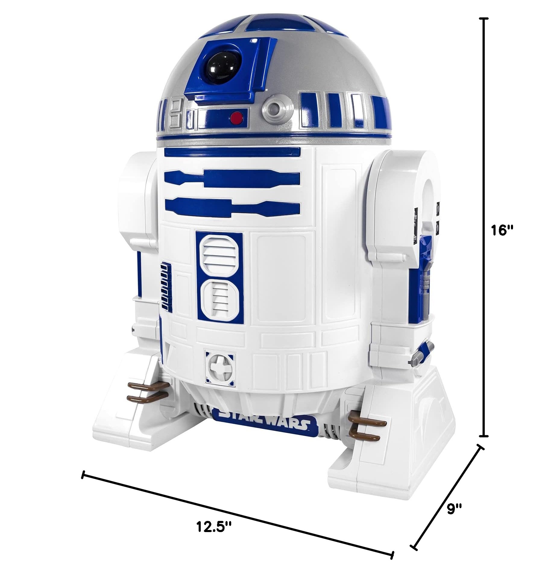 Uncanny Brands Star Wars R2D2 Popcorn Maker- Fully Operational Droid Kitchen Appliance: R2-D2