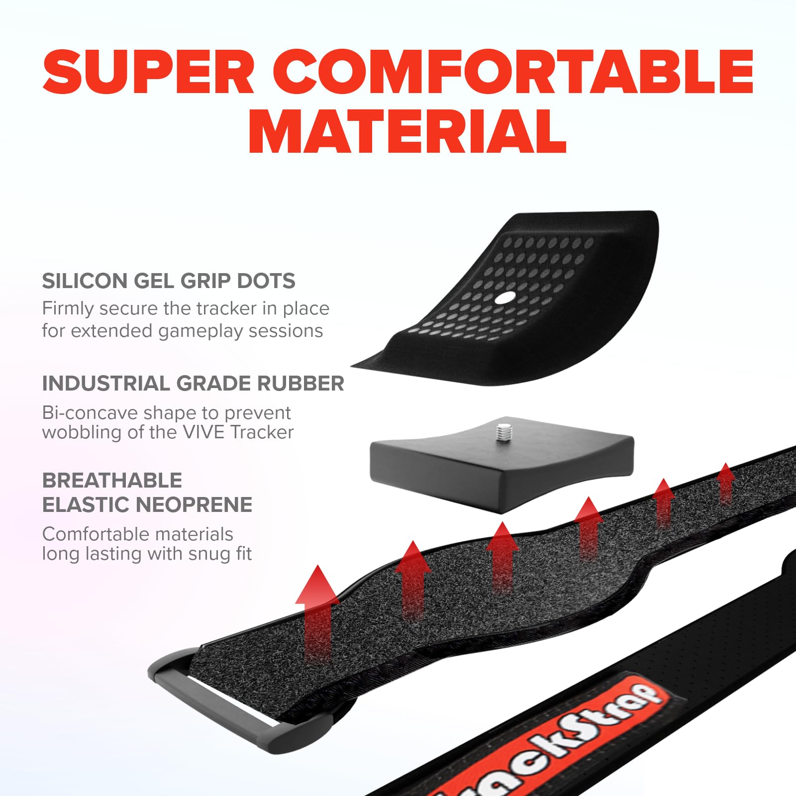 Rebuff Reality Trackstraps for Vive Tracker 3.0, 2.0, Vive UltimateTracker, Tundra Tracker – Empower Full Body Tracking in VR Chat, Dance Dash, and Other FBT Apps (Tracker Sold Separately), Black