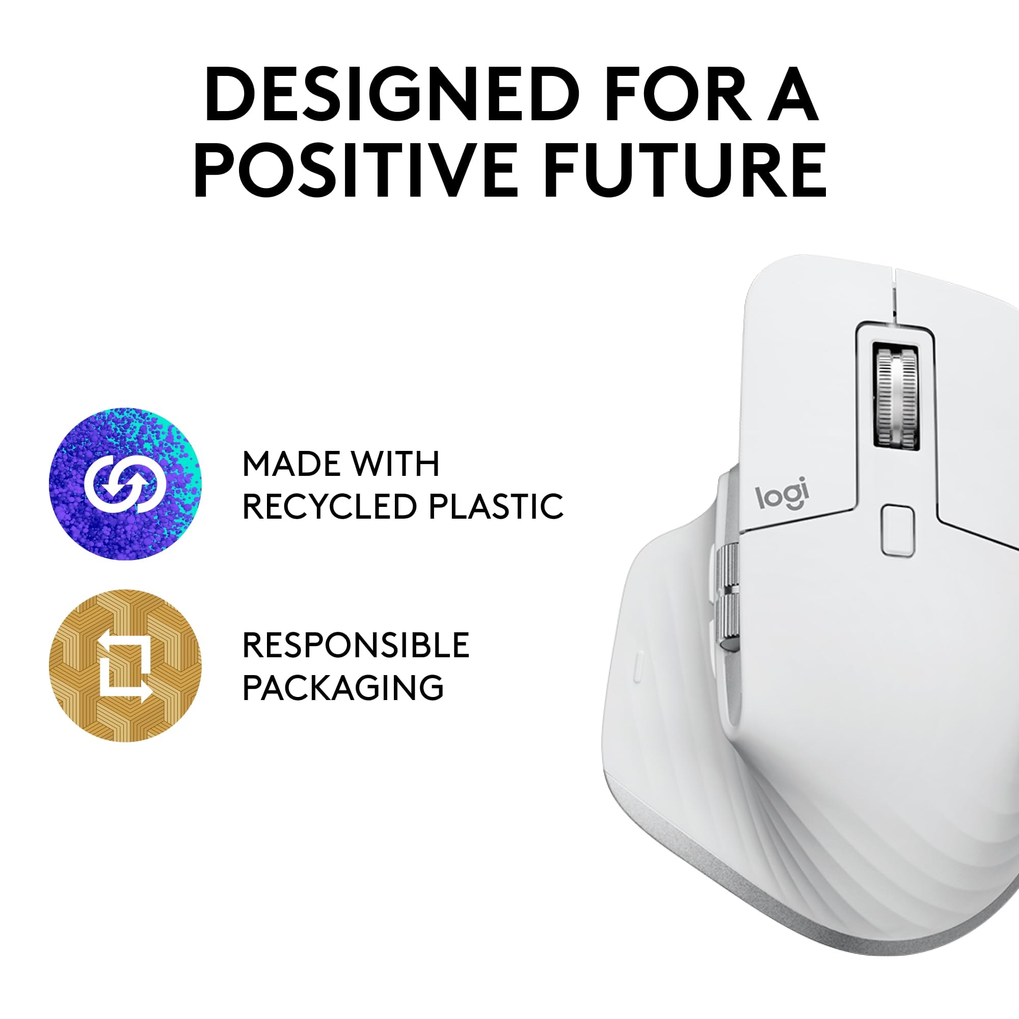 Logitech MX Master 3S - Wireless Performance Mouse with Ultra-fast Scrolling, Ergo, 8K DPI, Track on Glass, Quiet Clicks, USB-C, Bluetooth, Windows, Linux, Chrome - - Image 5