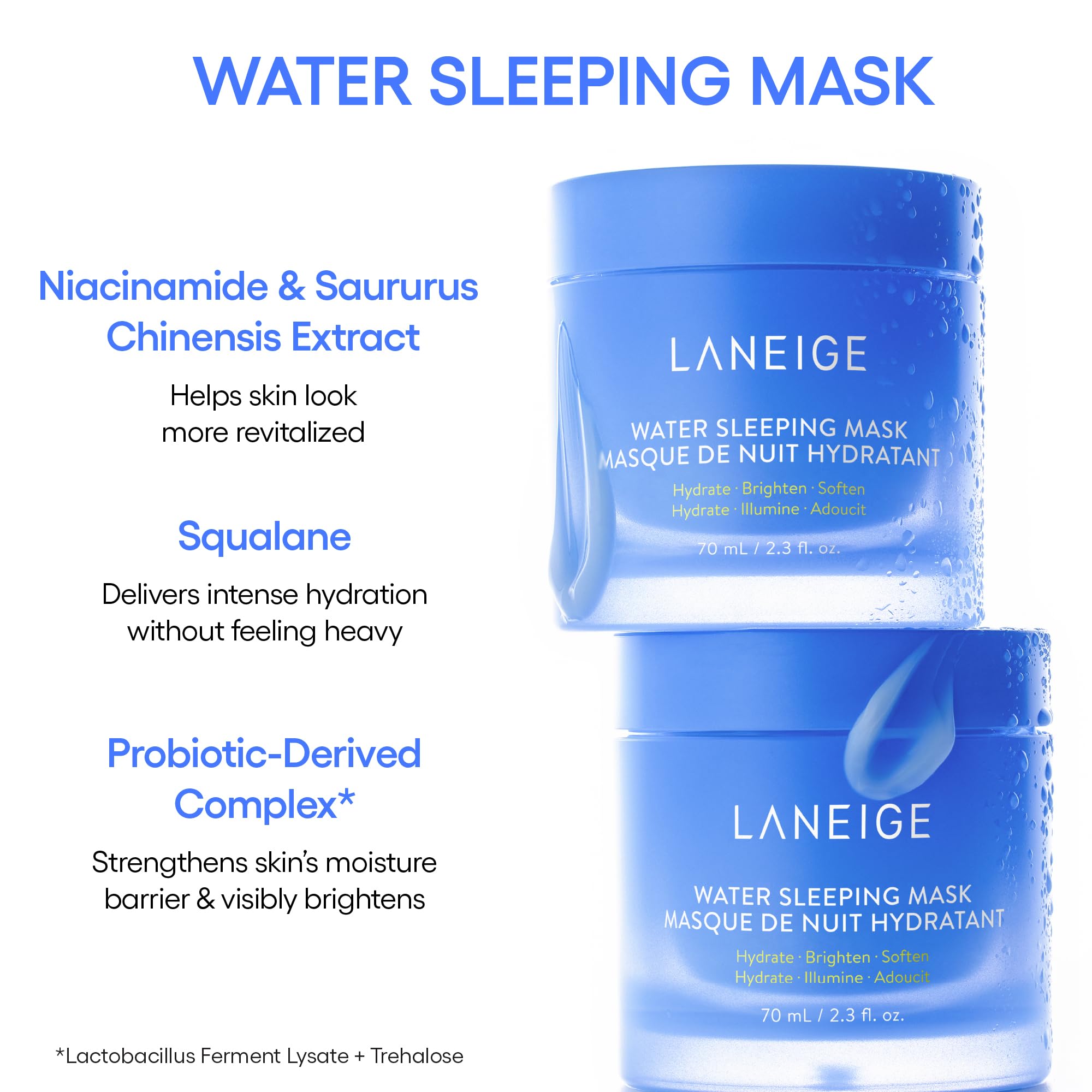 LANEIGE Lip Sleeping Mask: Nourishing Overnight Lip Treatment with Vitamin C, Shea & Murumuru Butter for Hydrating Dry, Flaky Lips: Good Night Bundle