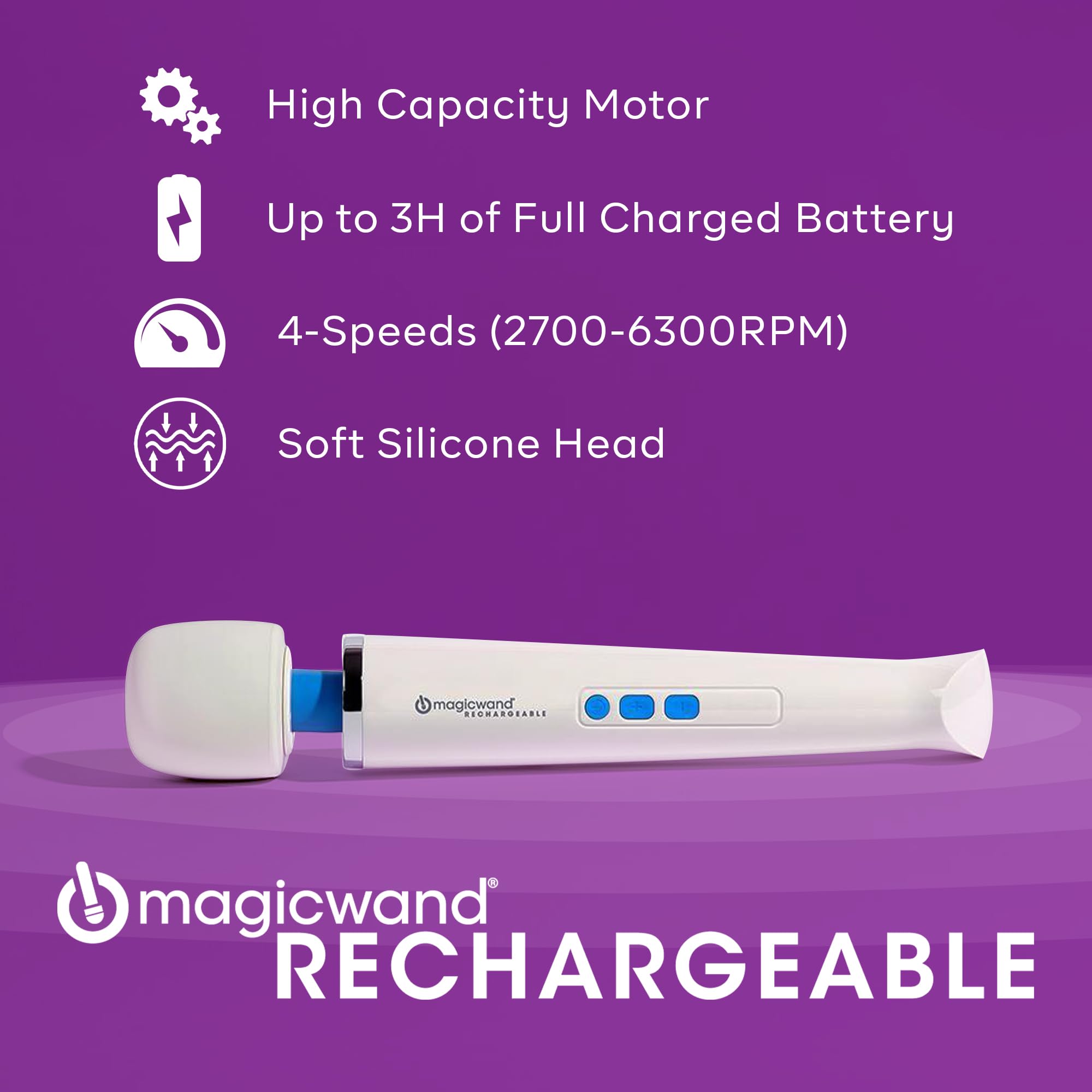 Magic Wand Massager  HV-260 – Plug-in 2-Speed with Flexible Neck – Personal Massagers for Women, Neck, Hand, Back, Muscle, and Head Massager: Rechargeable