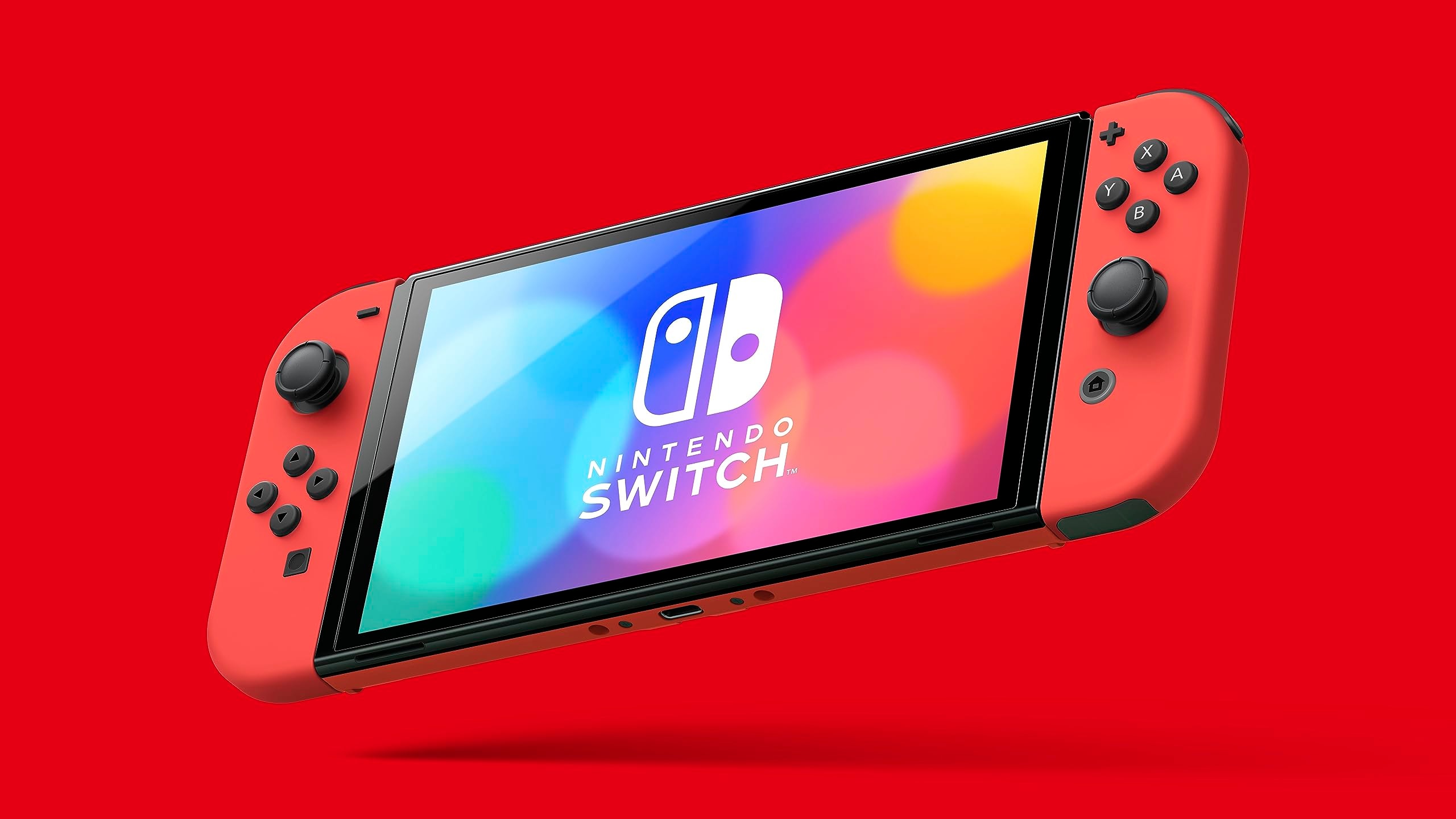 Nintendo Switch – OLED Model w/ Neon Red & Neon Blue Joy-Con - Image 7