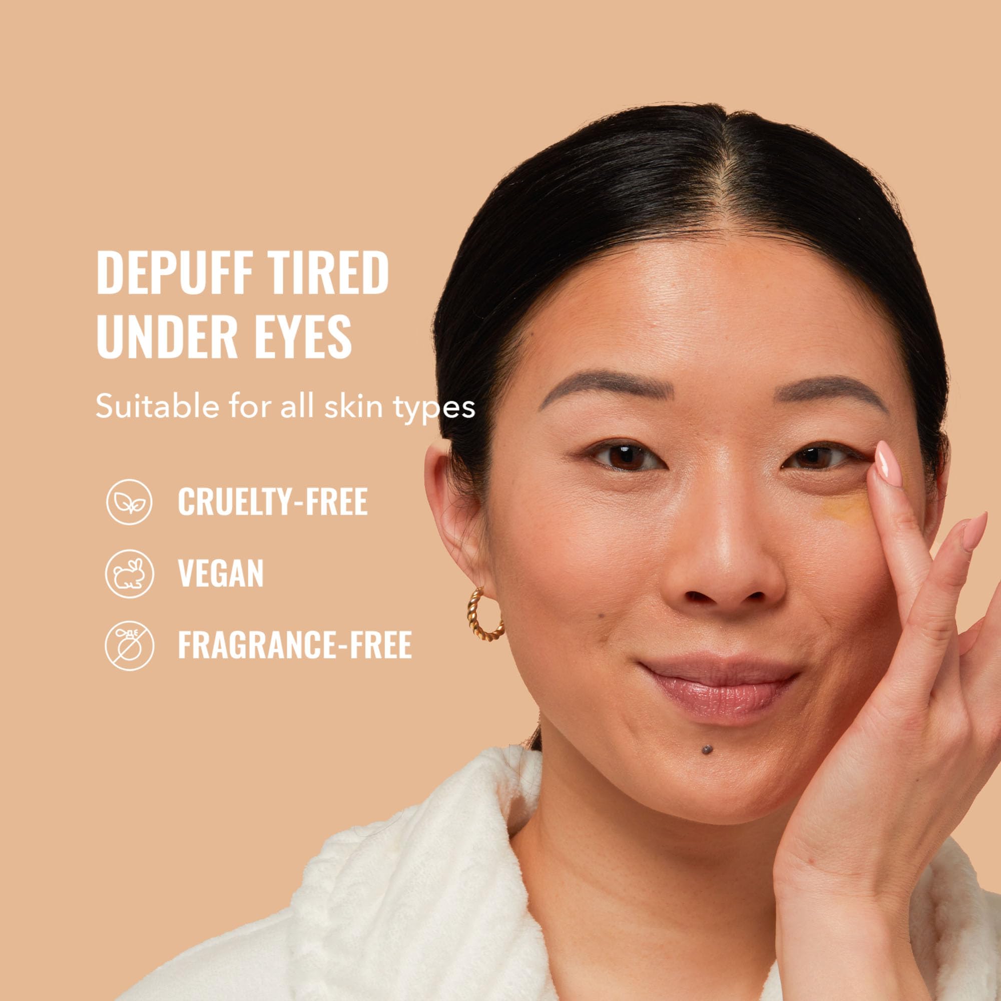 Good Molecules Yerba Mate Wake Up Eye Gel - Hydrating Under Eye Gel Cream with Hyaluronic Acid and Caffeine - Target Dark Circles and Puffiness - Skin Care for Face