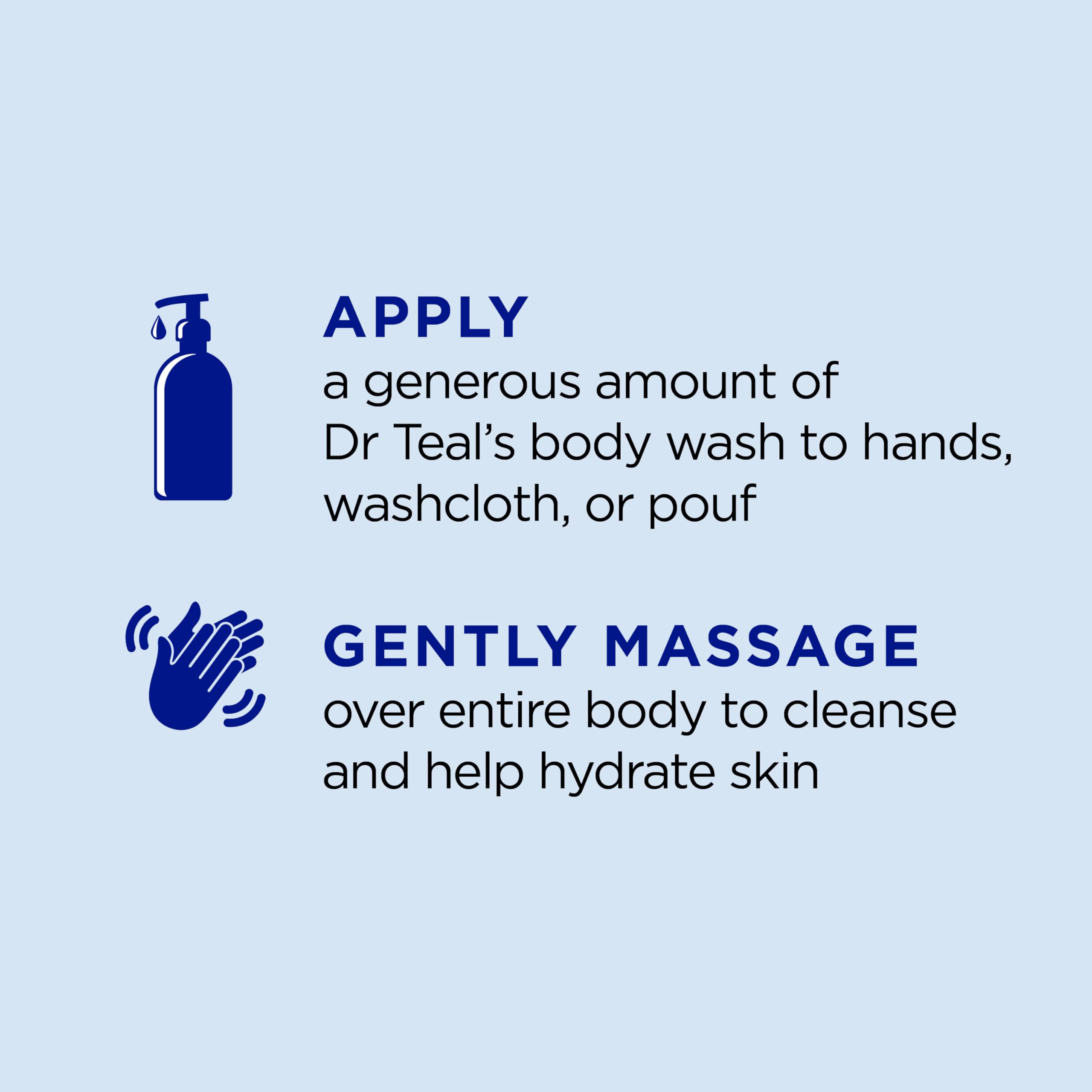 Dr Teal's Body Wash with Pure Epsom Salt, Soothe & Sleep with Lavender, 24 fl oz (Pack of 2): Lavender & Eucalyptus