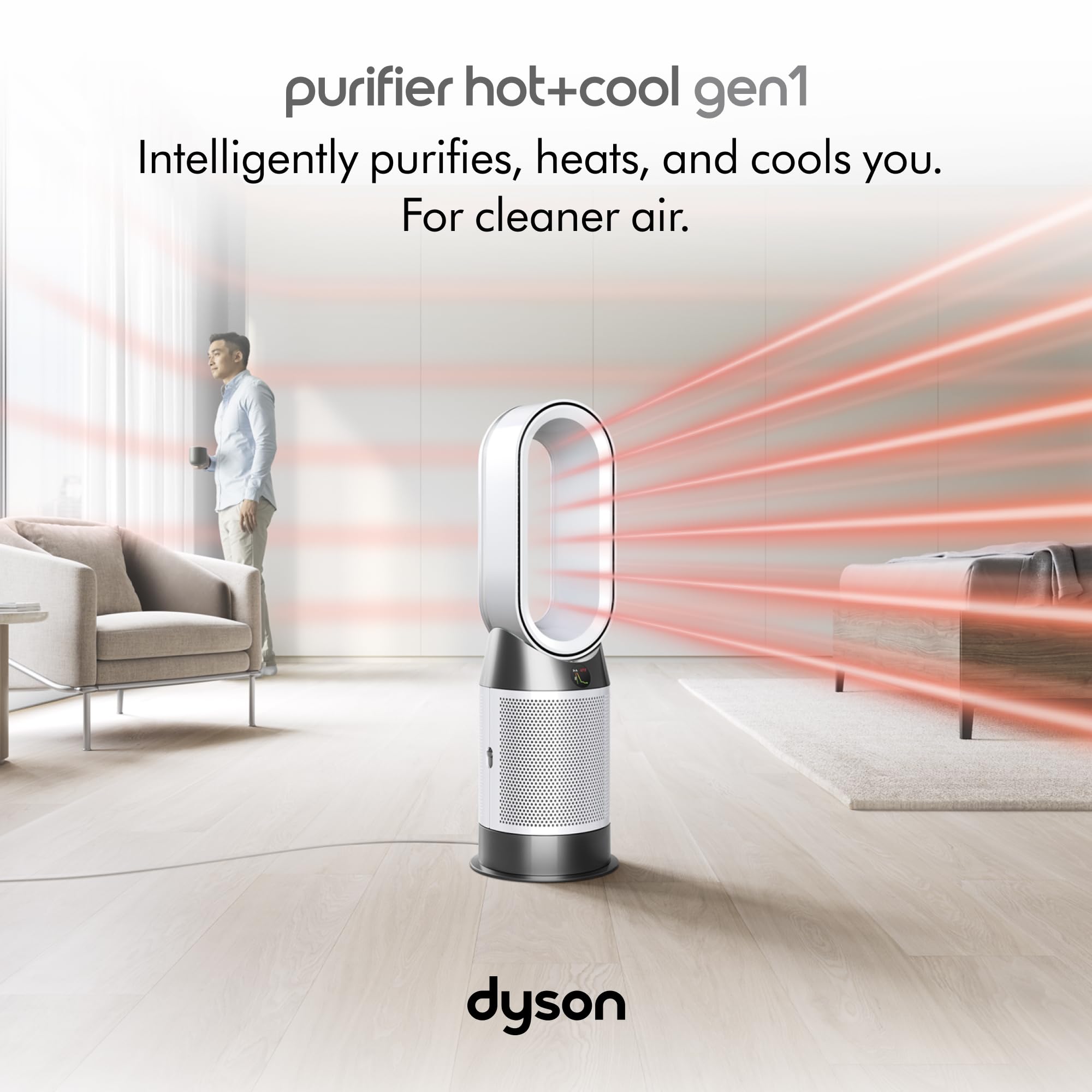 Dyson Purifier Hot+Cool™ Gen1  - Purifying Fan Heater (White): HP10