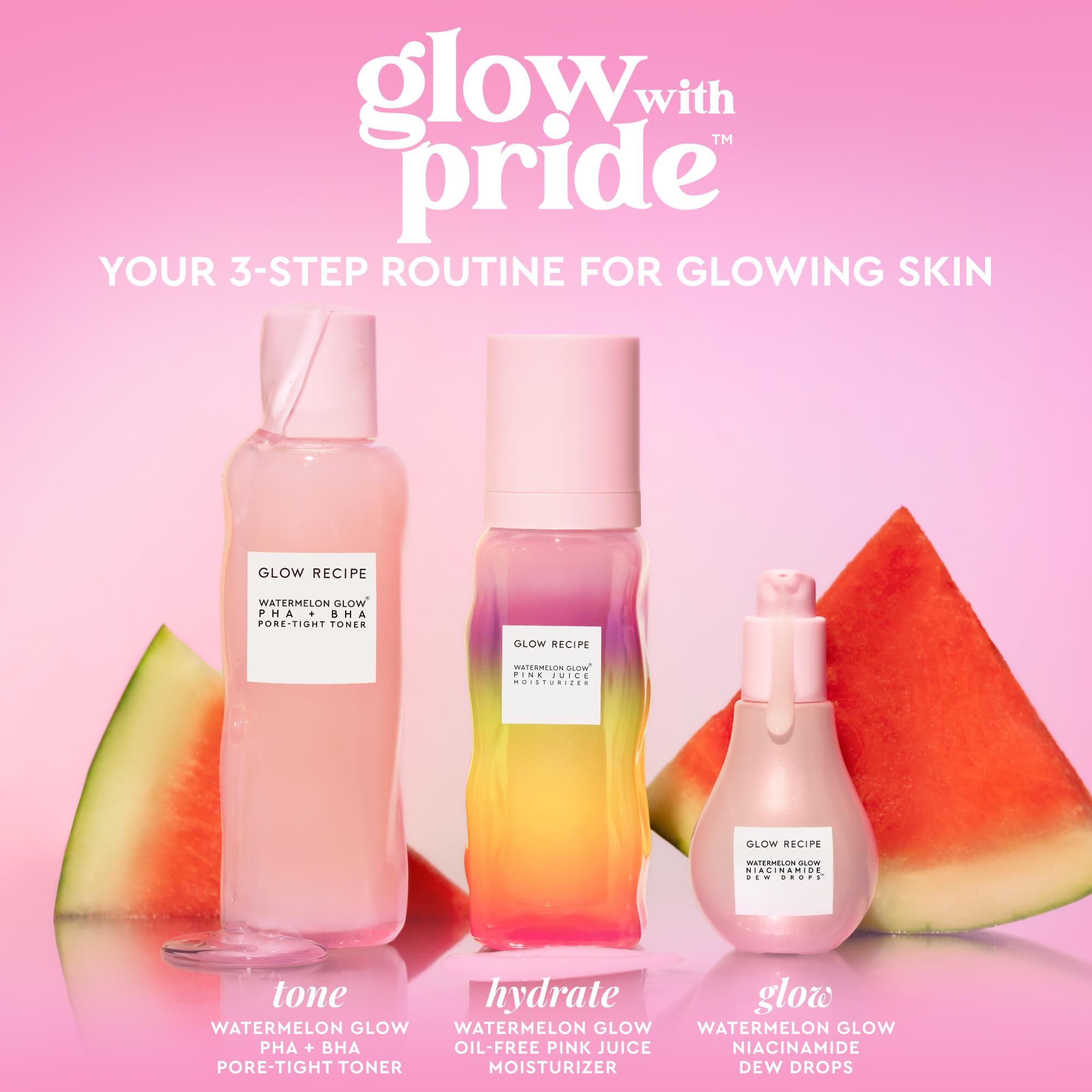 Glow Recipe Pink Juice Water Gel Face Moisturizer for Women, Men & Teens - Hydrating Hyaluronic Acid, Radiance Boosting, Non-Comedogenic, Oil-Free, Long-Lasting Korean Skin Care for Oily Skin (50ml)