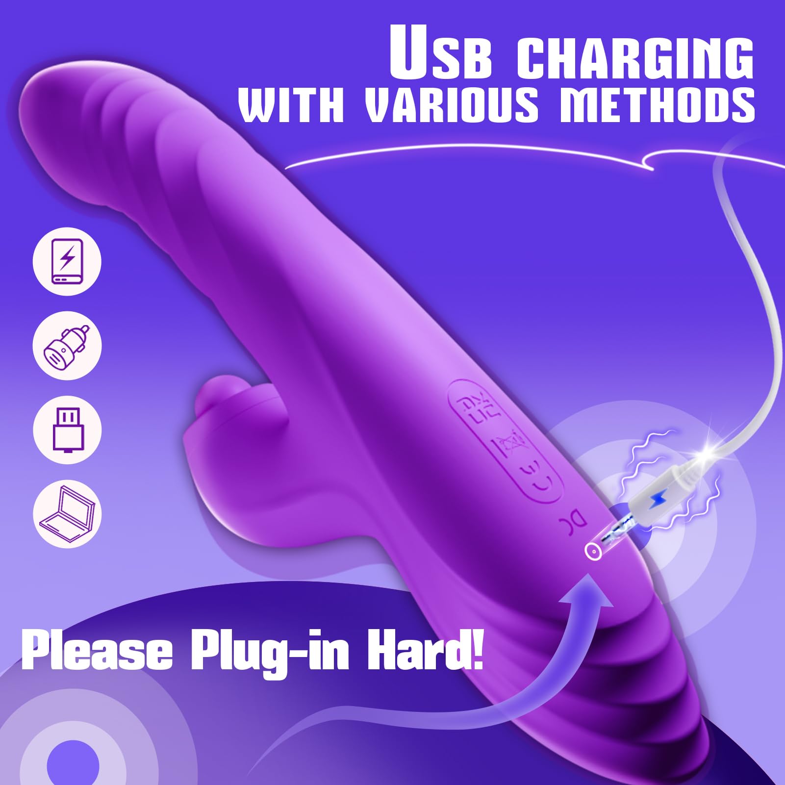 Vibrator Thrusting Dildo for Women Toendi G Spot Rose Toy Clitoral Stimulator Sex Toys Dildos Vibrator with 10 Vibration 7 Thrust Mode with Licking, Rabbit Vibrators Adult Sex Toy for Women and Couple