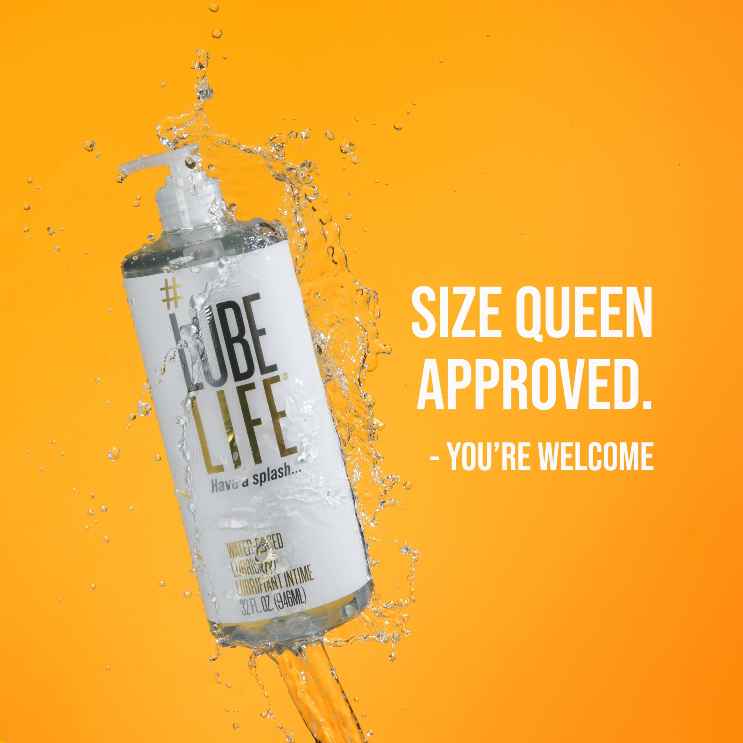 LubeLife Water-Based Lube – Personal Lubricant for Men, Women & Couples, Travel Size, Non-Staining, Easy Clean-Up, Toy-Safe, 8 Fl Oz: 32 Fl Oz (Pack of 1)