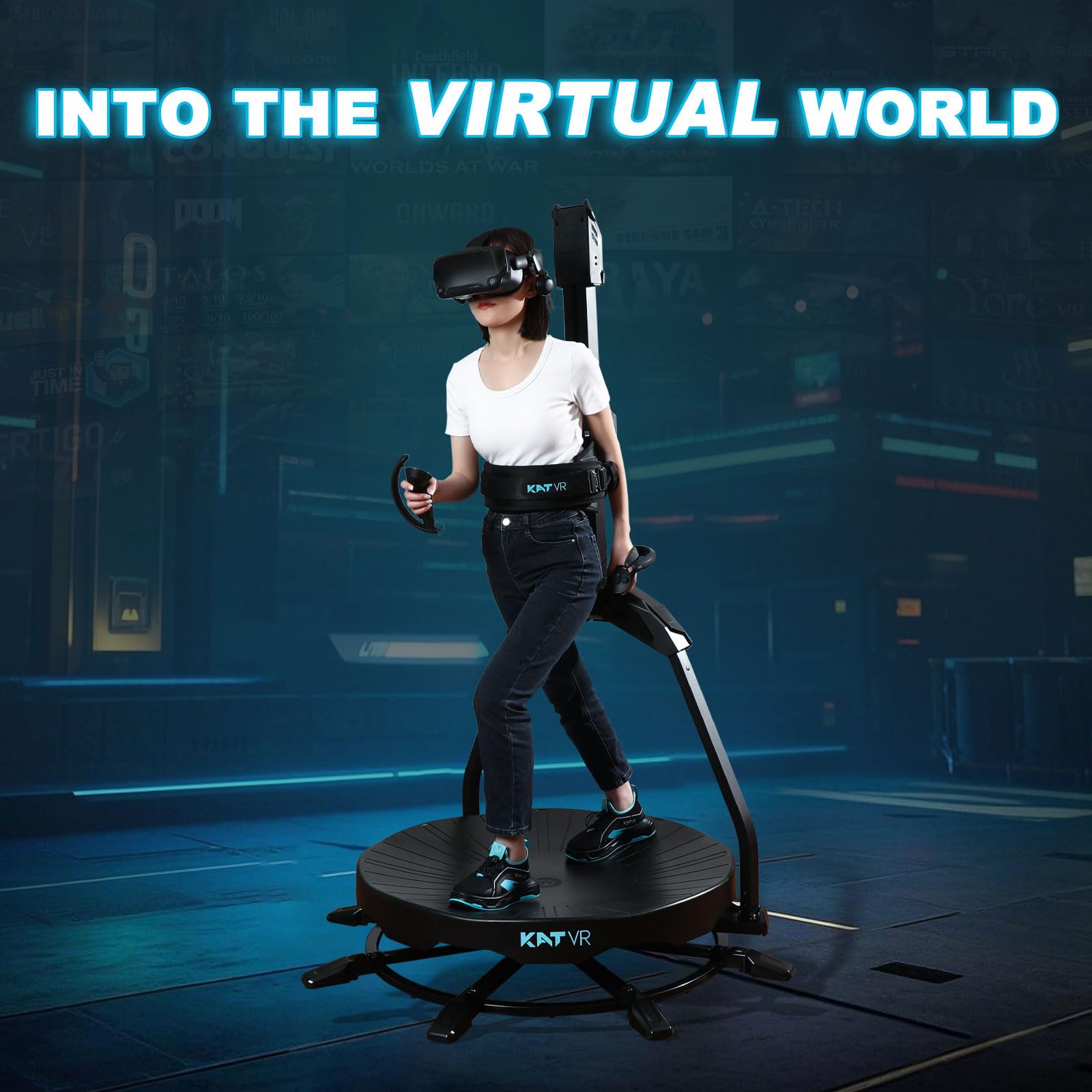 KATVR 360 VR Treadmill, Virtual Reality Treadmill for Immersive Gaming Experience, Perfect for Home Fitness, Gaming Enthusiasts and Wellness