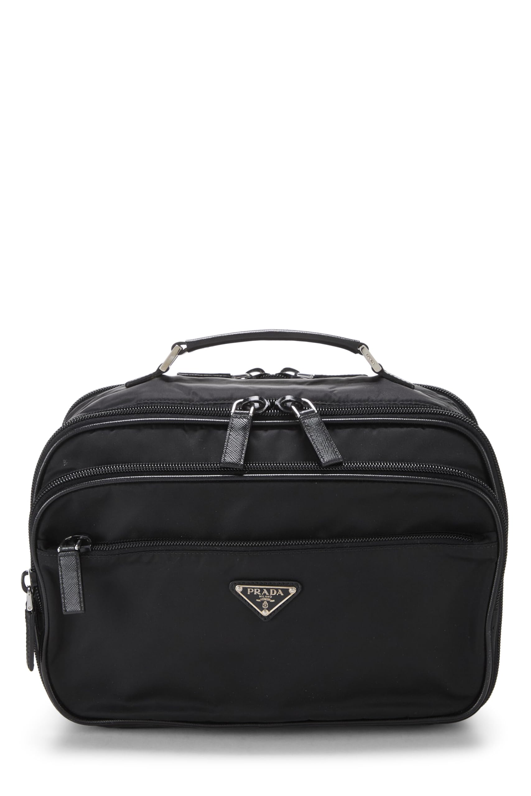 Prada, Pre-Loved Black Nylon Travel Case, Black: Prada, Pre-Loved Black Nylon Travel Case, Black