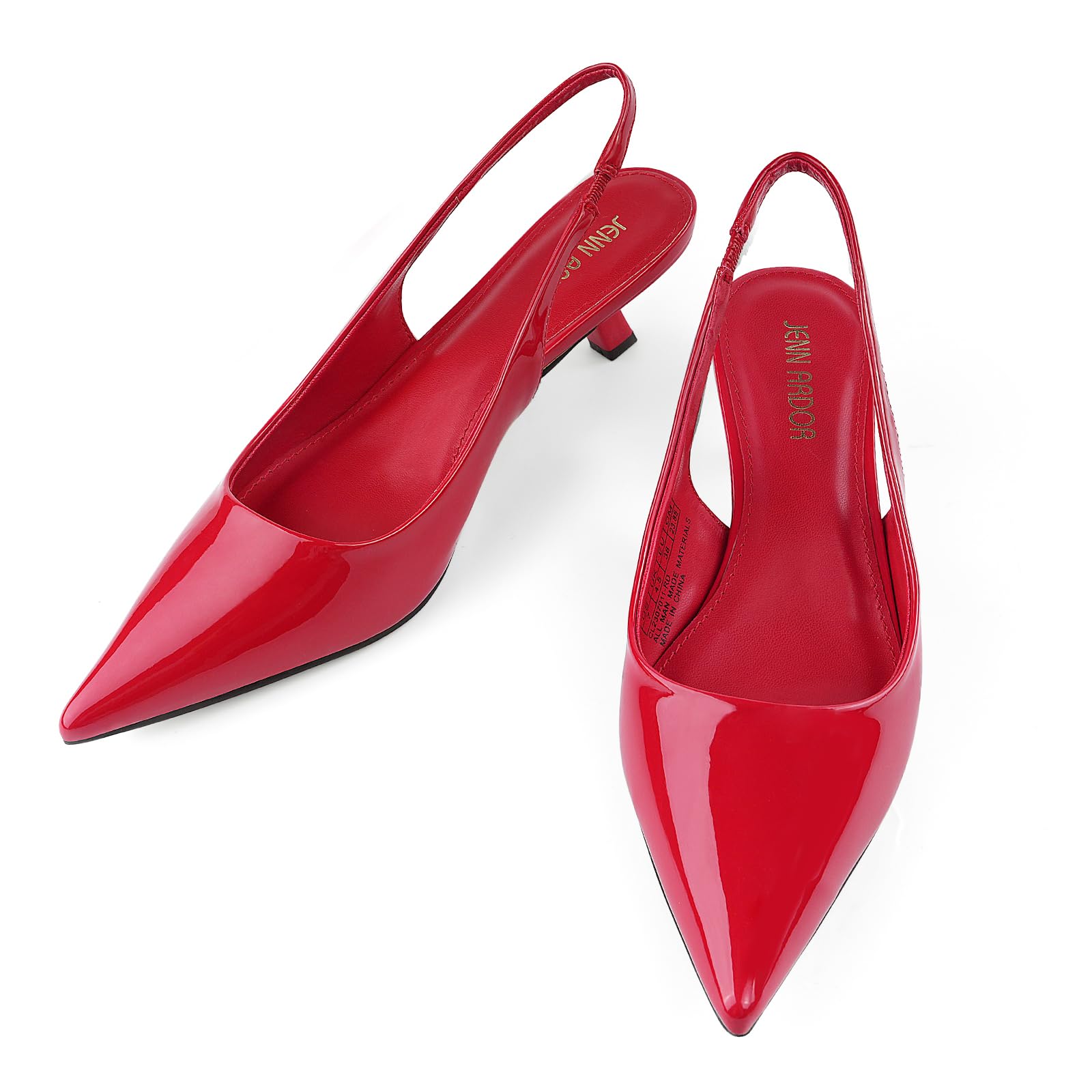 JENN ARDOR Slingback Heels for Women Low Heels Dress Shoes Kitten Pumps Dressy Heeled Sandals Wide Width Fashion Casual Shoes