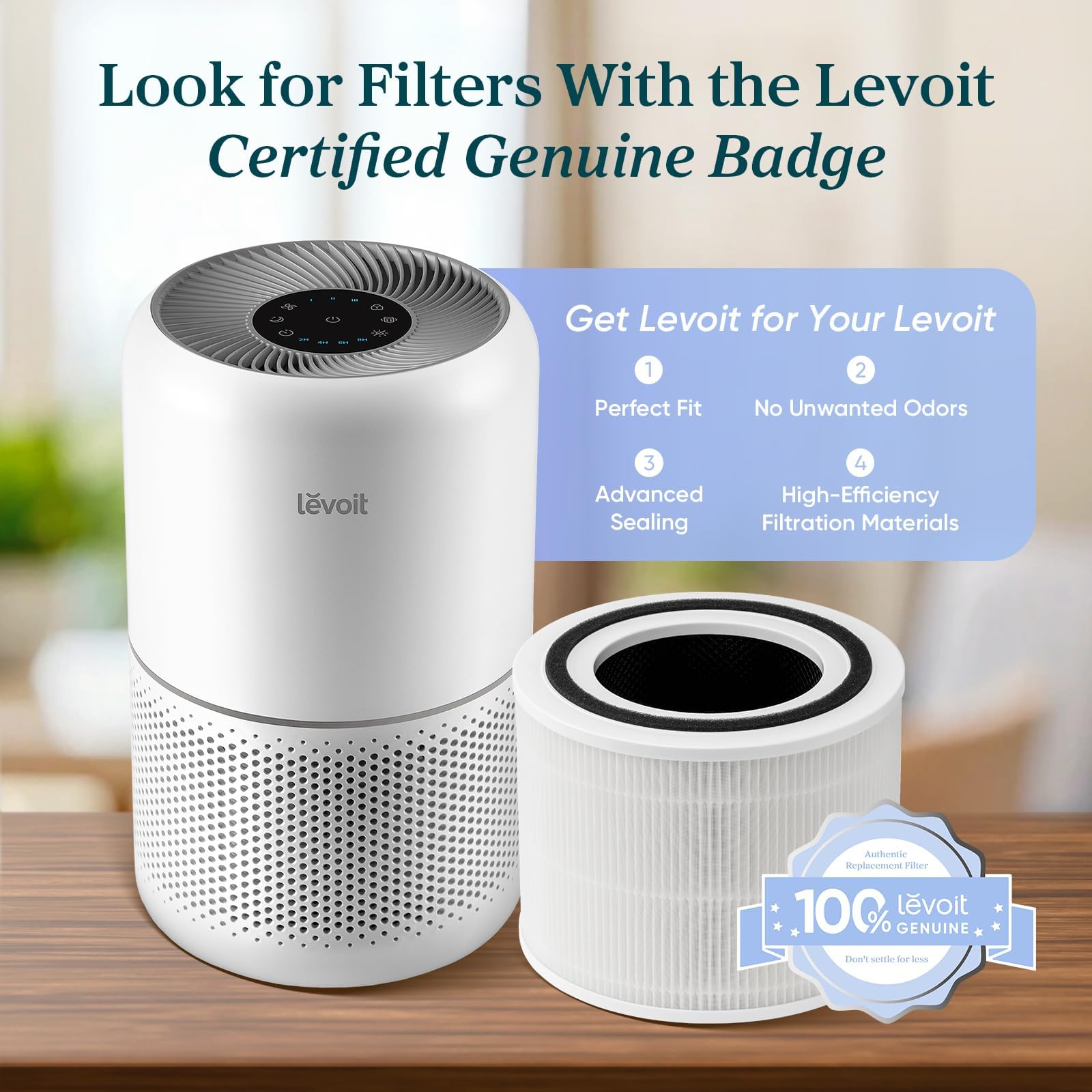 LEVOIT Air Purifier for Home Allergies Pet Hair in Bedroom, Covers Up to 1073 ft² by 56W High Torque Motor, AHAM VERIFIDE, 3-in-1 Filter with HEPA Sleep Mode, Remove Dust Smoke Odor, Core300-P, White: White Air Purifier