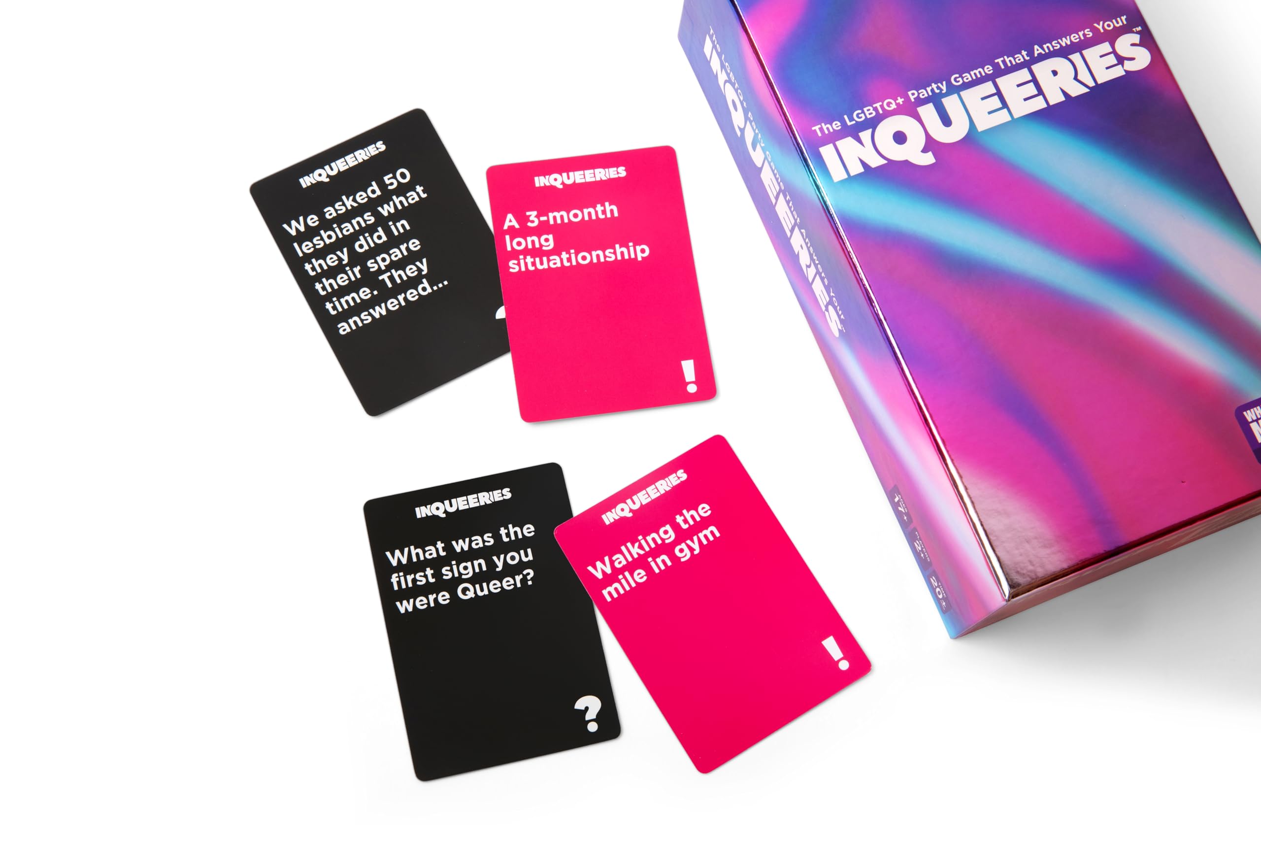 InQueeries By Relatable, Adult Games For Game Night, LGBTQ Games And Card Games For Pride Social Gatherings, Appropriate For Ages 17+, Includes 450 Cards, Holographic Crown, And Instructions: InQueeries By Relatable, Adult Games For Game Night, LGBTQ Games And Card Games For Pride Social Gatherings, Appropriate For Ages 17+, Includes 450 Cards, Holographic Crown, And Instructions