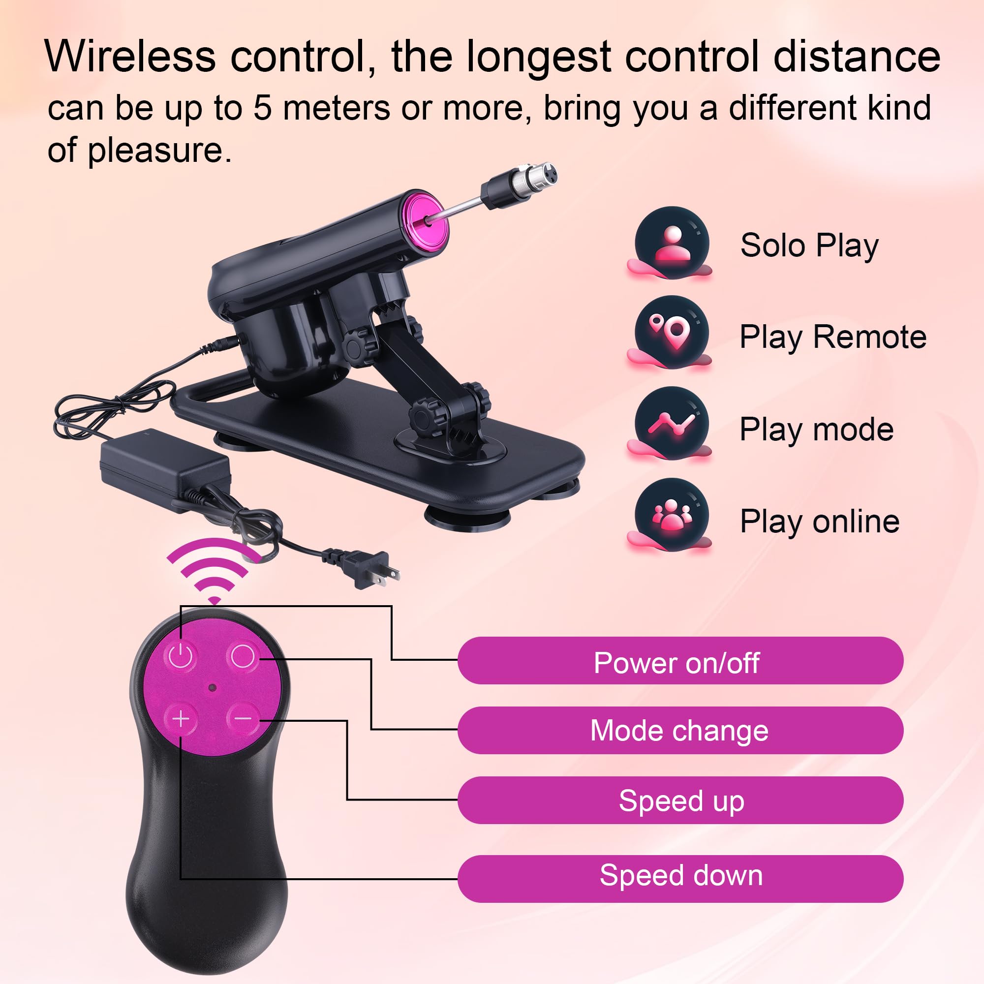 Sex Machine Dildo Machine for Women,Fuck Machine with Powerful Suction Cups,Thrusting Machine with 3Xlr Connector,Thrusting Machine with 8 Attachments Sex Toys - Image 3