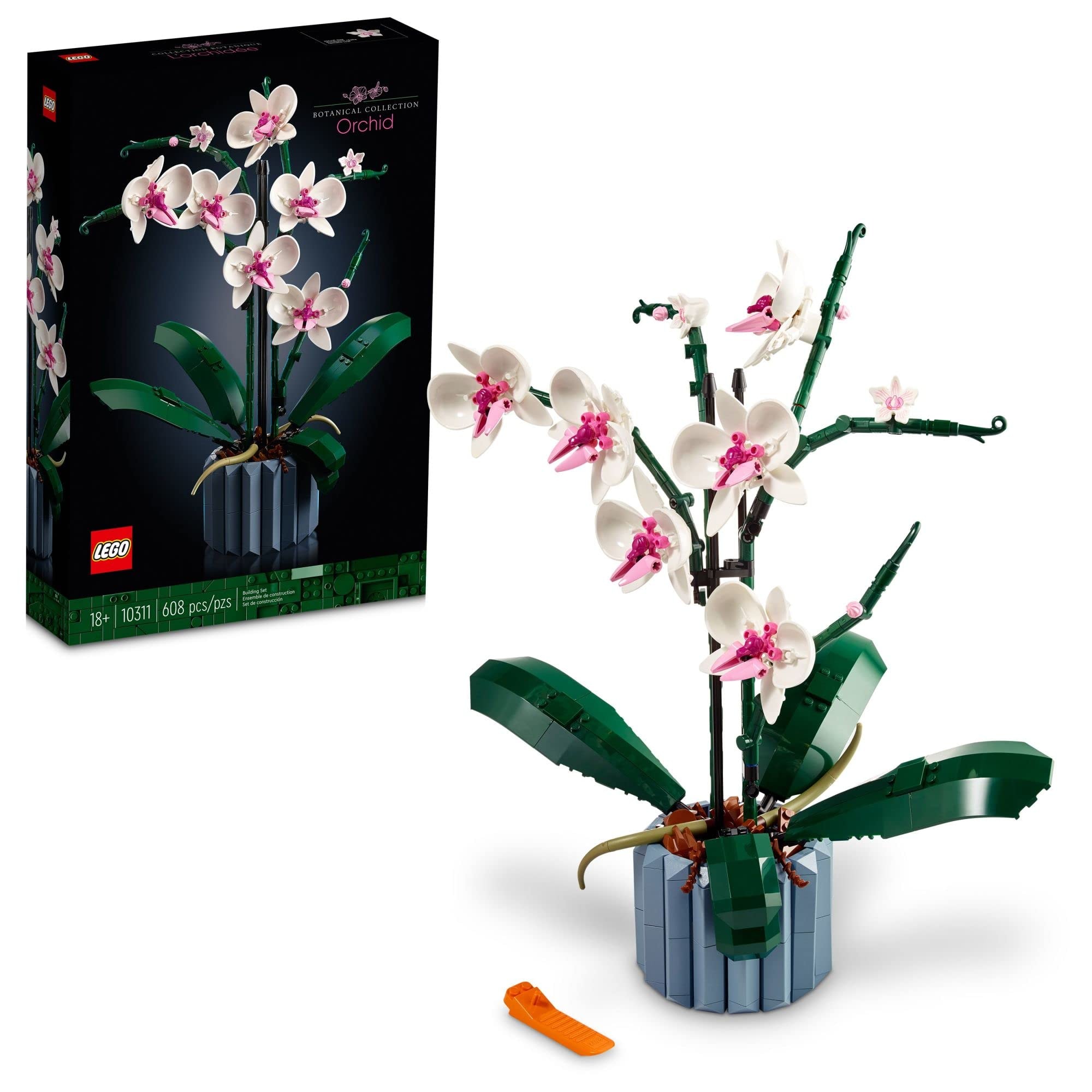 LEGO Botanicals Orchid - Artificial, Fake Indoor Flowers Building Set for Home, Kitchen, Desk Decoration, Adults Ages 18+ - Gift for Mother's Day - 10311 - Image 1