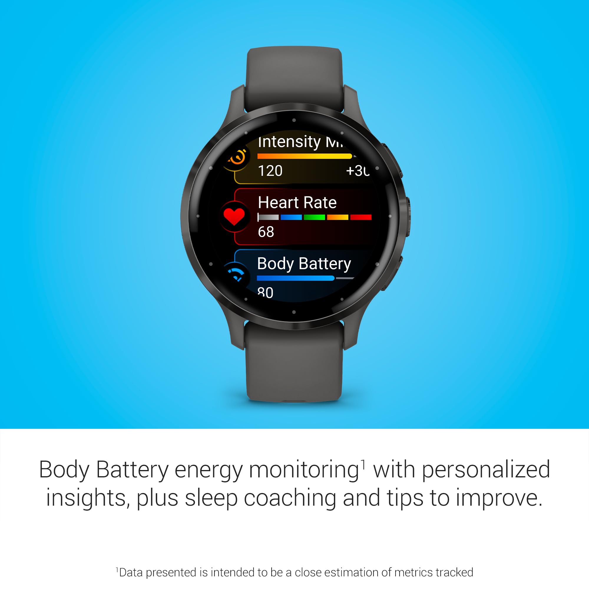 Garmin Venu 3S Running GPS Smartwatch with AMOLED Display, Advanced Health, Fitness Features, Up to 14 Day Battery Life with Signature Power Bundle | Slate with Pebble Gray Silicone Band: Venu 3S (41mm) Pebble Gray