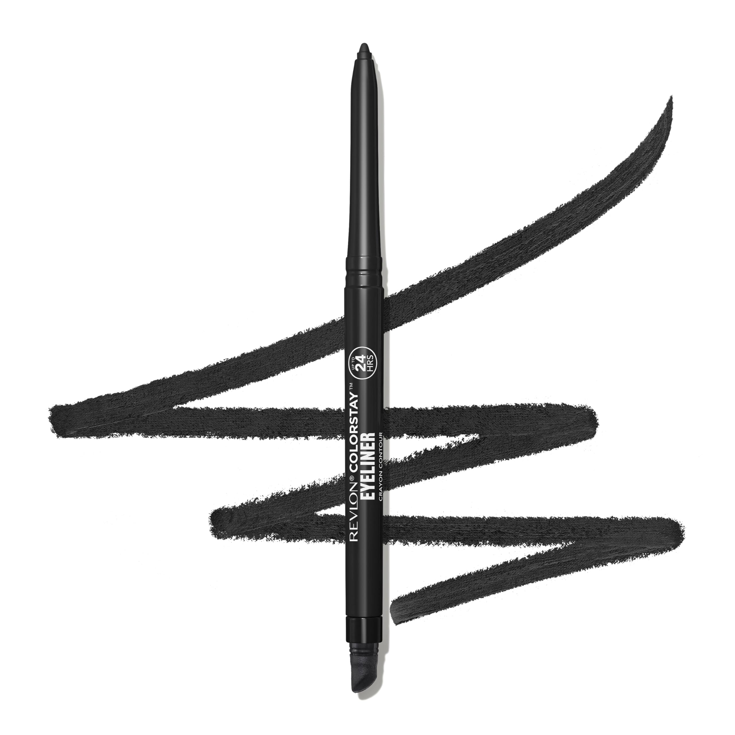 Revlon ColorStay Pencil Eyeliner with Built-in Sharpener, Waterproof, Smudgeproof, Longwearing Eye Makeup with Ultra-Fine Tip, 201 Black, 0.01 oz: Black 0.01 Ounce (Pack of 1)