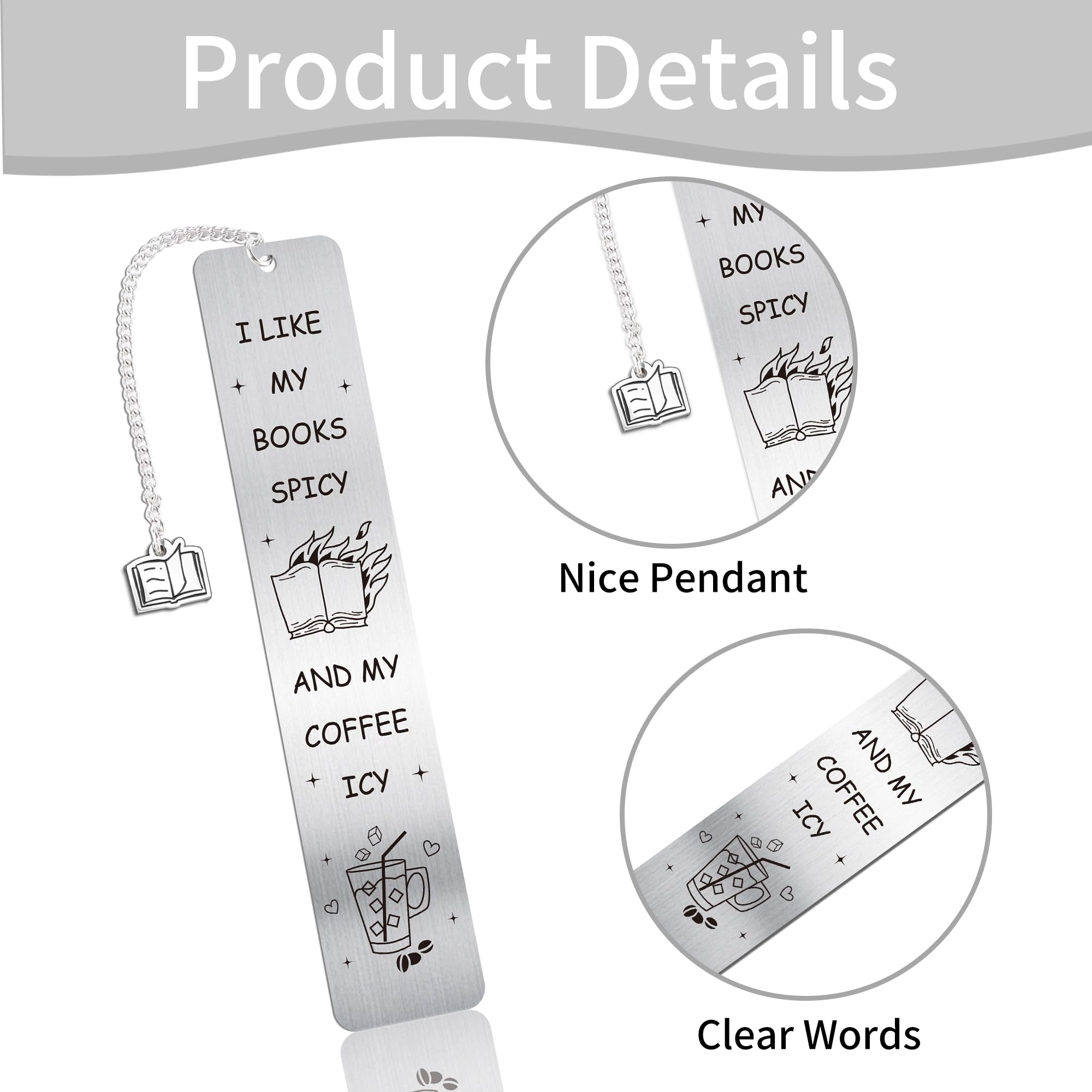 Anti Social Book Club Bookmark: Vintage Aesthetic Metal Bookmarks with Tassel, Funny Book Mark Page Markers for Book Lovers, Gifts for Women Girls Teens Readers Bookish School Office Supplies thumbnail 4