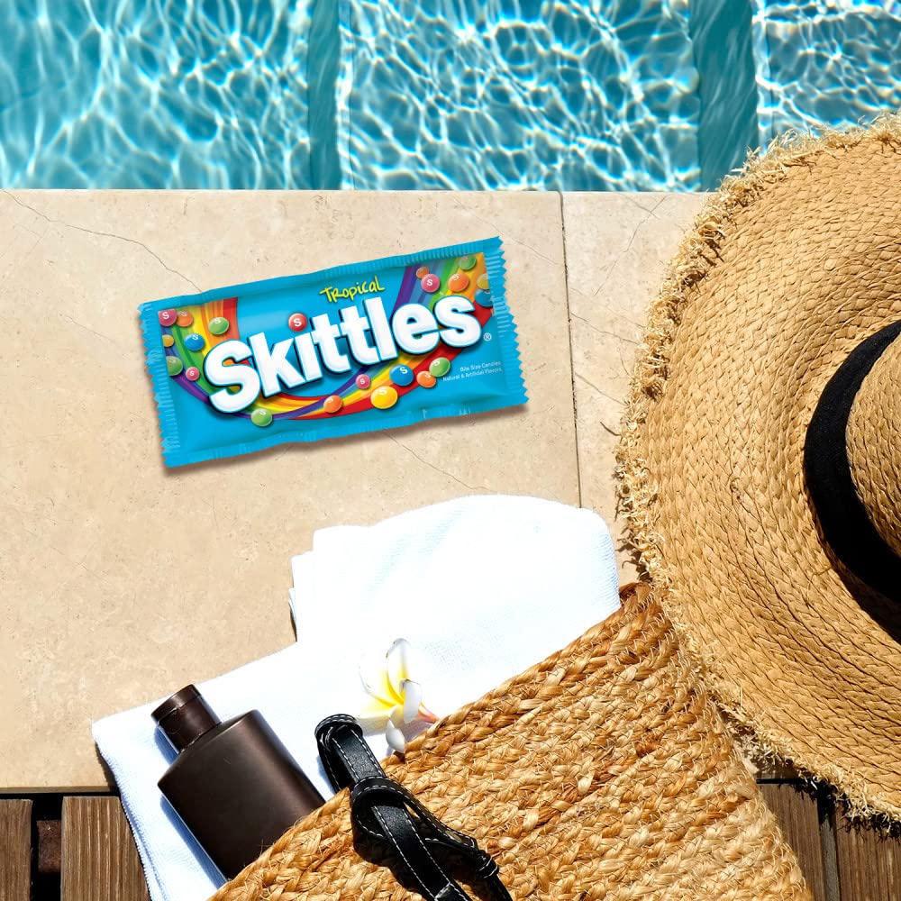SKITTLES Tropical Summer Chewy Candy Assortment, 36 Ct Bulk Candy Box thumbnail 7