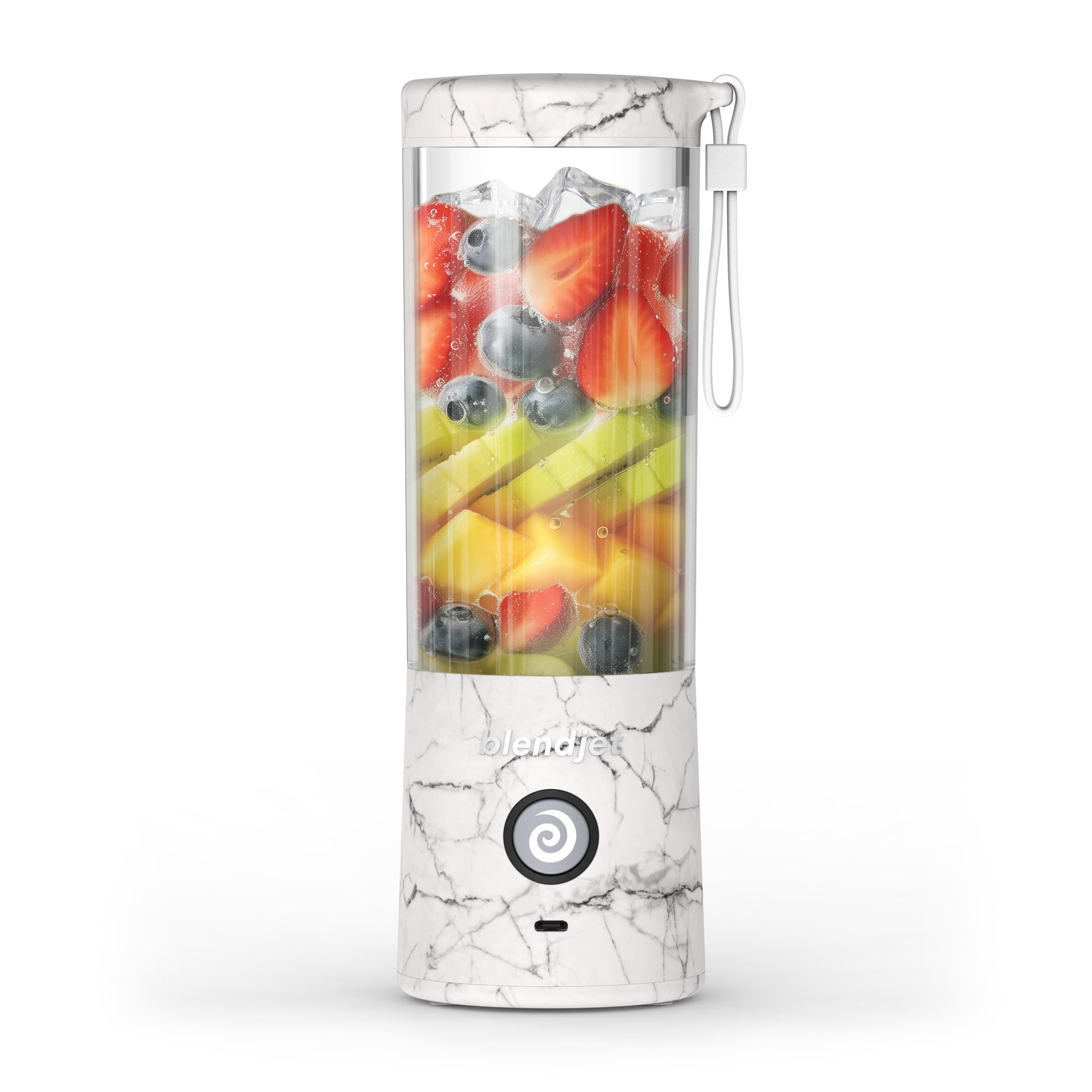 BlendJet Portable Blender for Smoothies & Shakes - 16oz BlendJet 2 Cordless Personal & Small Blender, USB-C Rechargeable & Self Cleaning - Quiet Mini Travel Blender with Stainless Steel Blade (Mint): BlendJet Portable Blender for Smoothies & Shakes - 16oz, 3 Speeds, USB-C Rechargeable, Self Cleaning, Mini Travel Blender with Stainless Steel Blade (White Marble)
