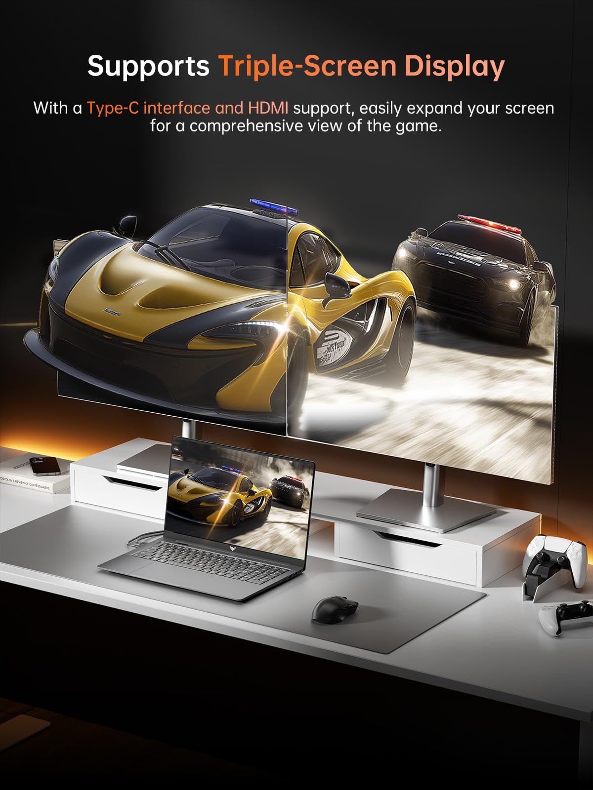 KAIGERR 2025 Laptop, Laptop Computer with Intel Quad-Core Processor(Up to 3.6GHz), 16GB DDR4 512GB SSD Windows 11 Laptop, 15.6" IPS 1080P, Metal Shell, USB3.2: Gaming Laptop, Laptop with AMD Ryzen 7 5825U (8C/16T, Up to 4.5GHz), 16GB RAM 512GB NVMe SSD Laptop Computer, Radeon RX Vega 8 Graphics, 16.1-inch FHD Display, WiFi 6, 53Wh Battery, Backlit KB