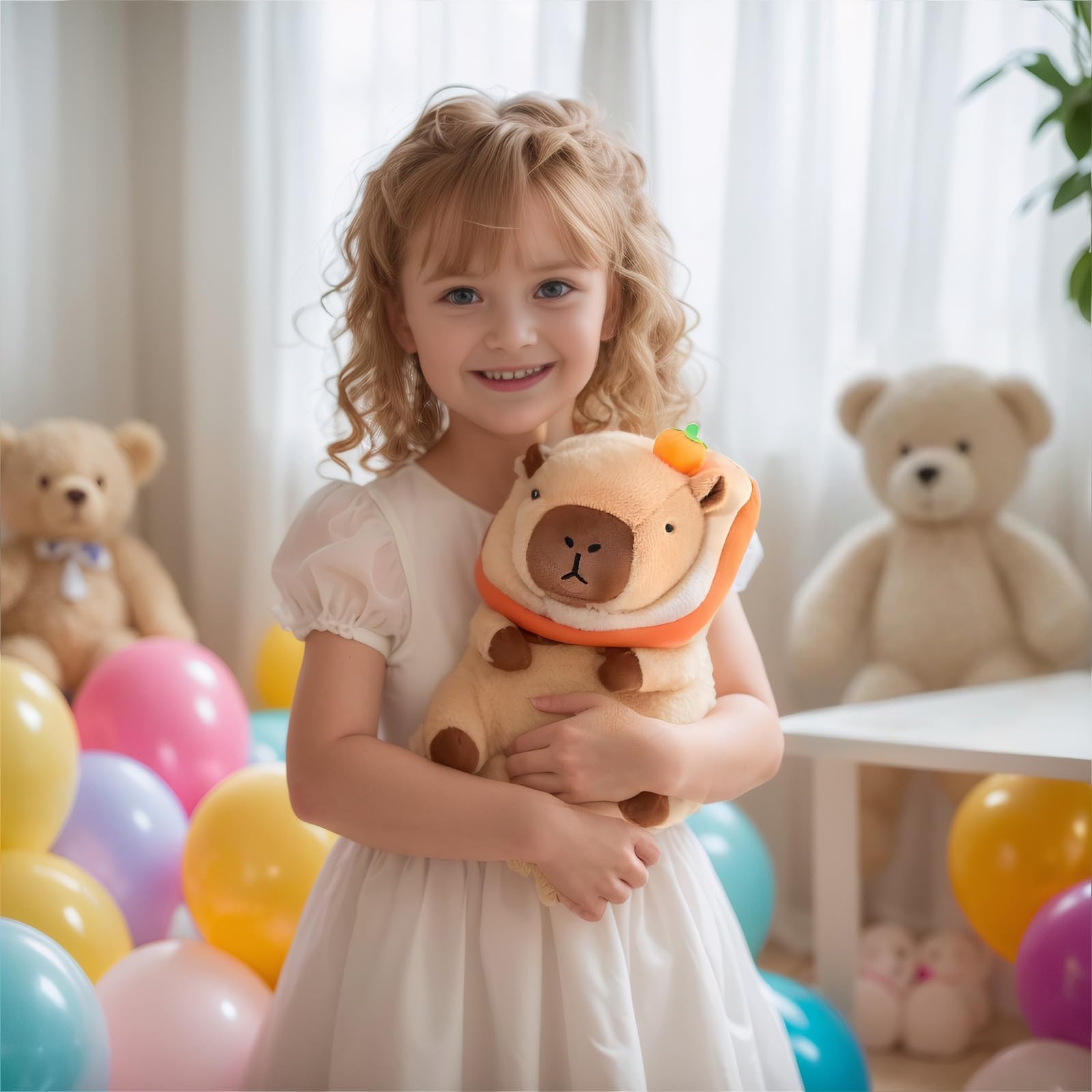 NXNYNZ 12 Inch Cute Capybara Plush Kawaii Soft Capybara Plush Doll Pillow with Bread Capybara Stuffed Aniamls Toys for Girls Kids Adults Birthdays Valentines Gift (): Capybara Stuffed Animals