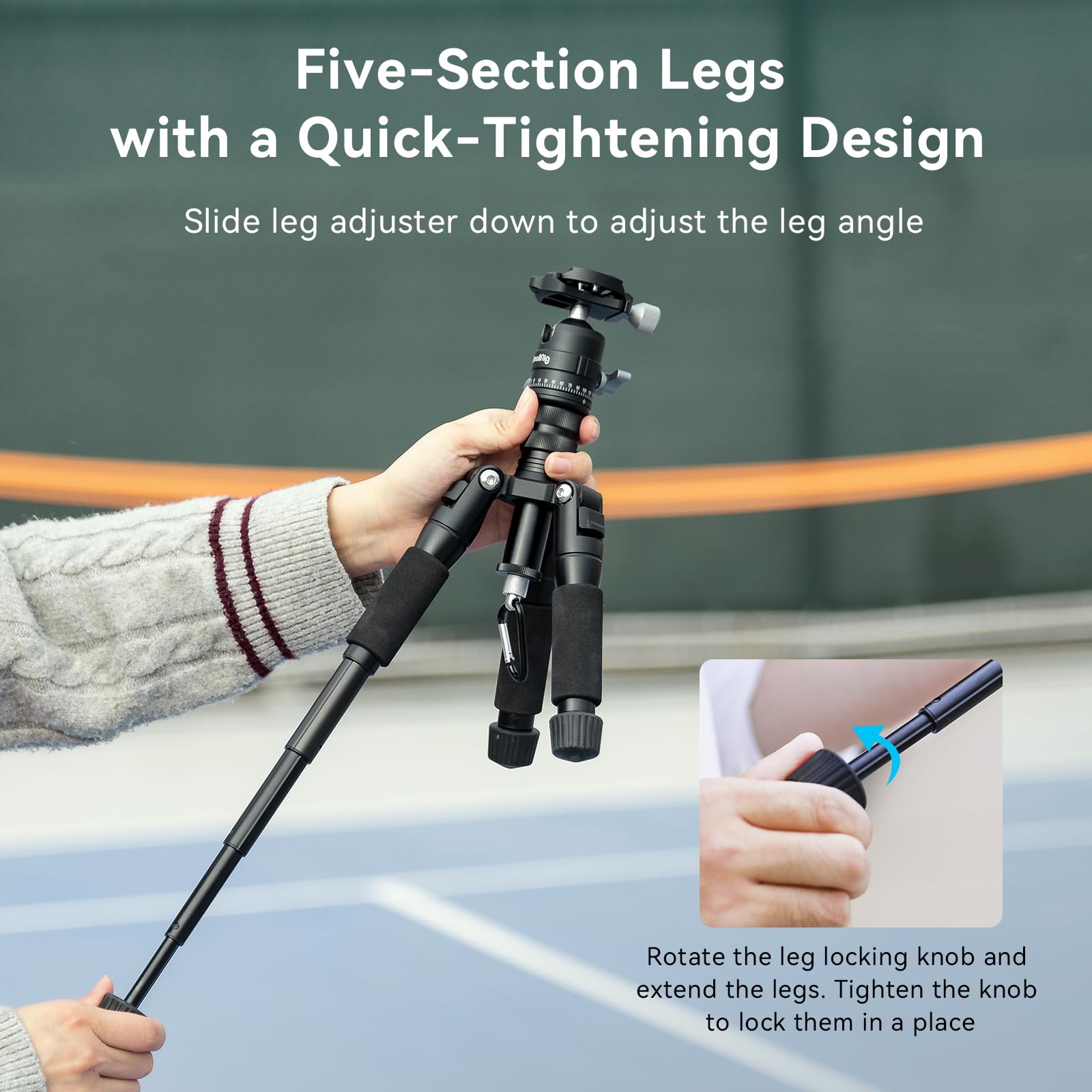 SmallRig VT-20 Aluminum Mini Tripod, 20" Desktop Tripod with 360° Ball Head, Compact Desktop Tripods for DSLR Camera Video Camcorder, Load up to 13lb/6kg-4289: SmallRig VT-20 Aluminum Mini Tripod, 20" Desktop Tripod with 360° Ball Head, Compact Desktop Tripods for DSLR Camera Video Camcorder, Load up to 13lb/6kg-4289