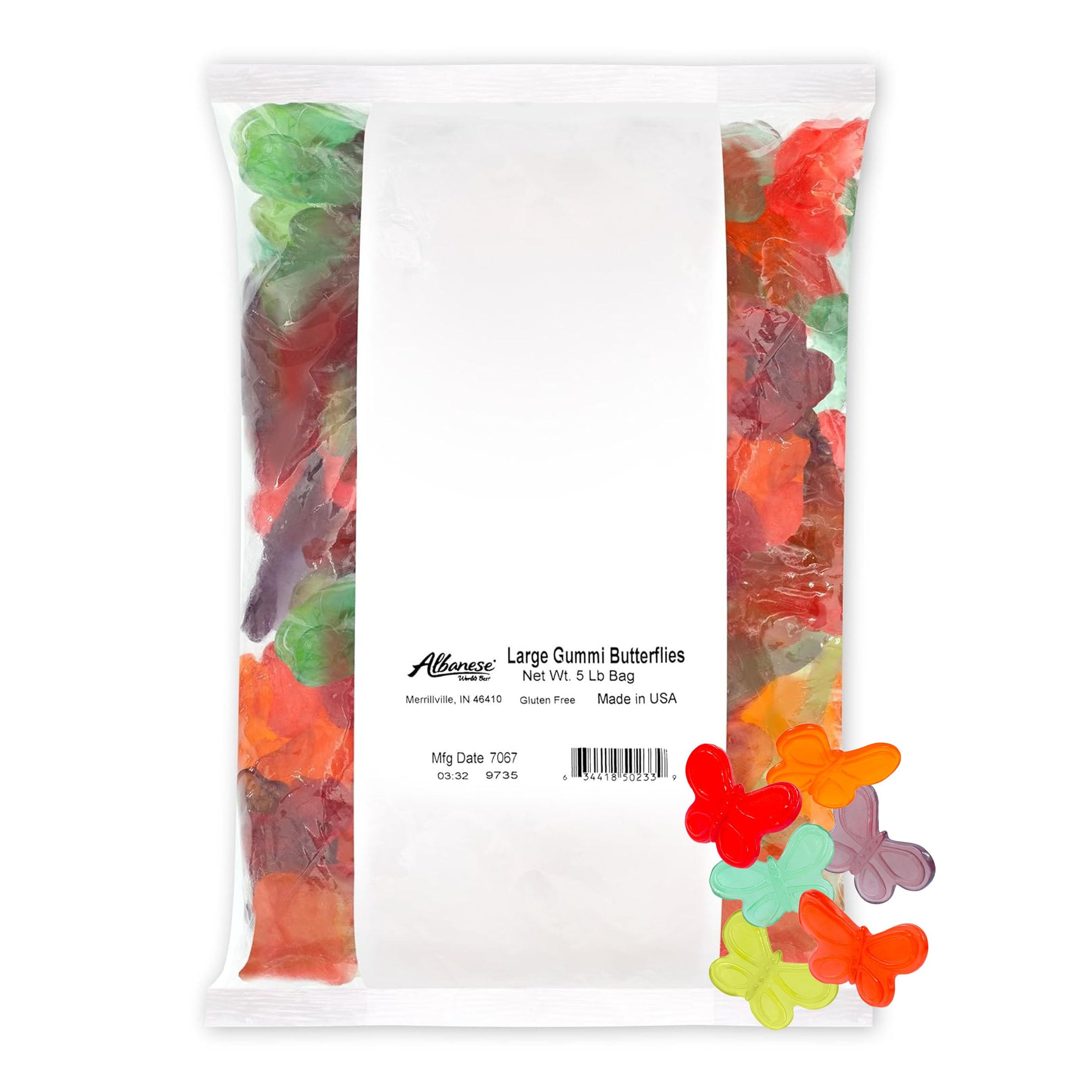 Albanese World's Best 5 Natural Flavor Gummi Bears, 5lbs of Candy - Image 1