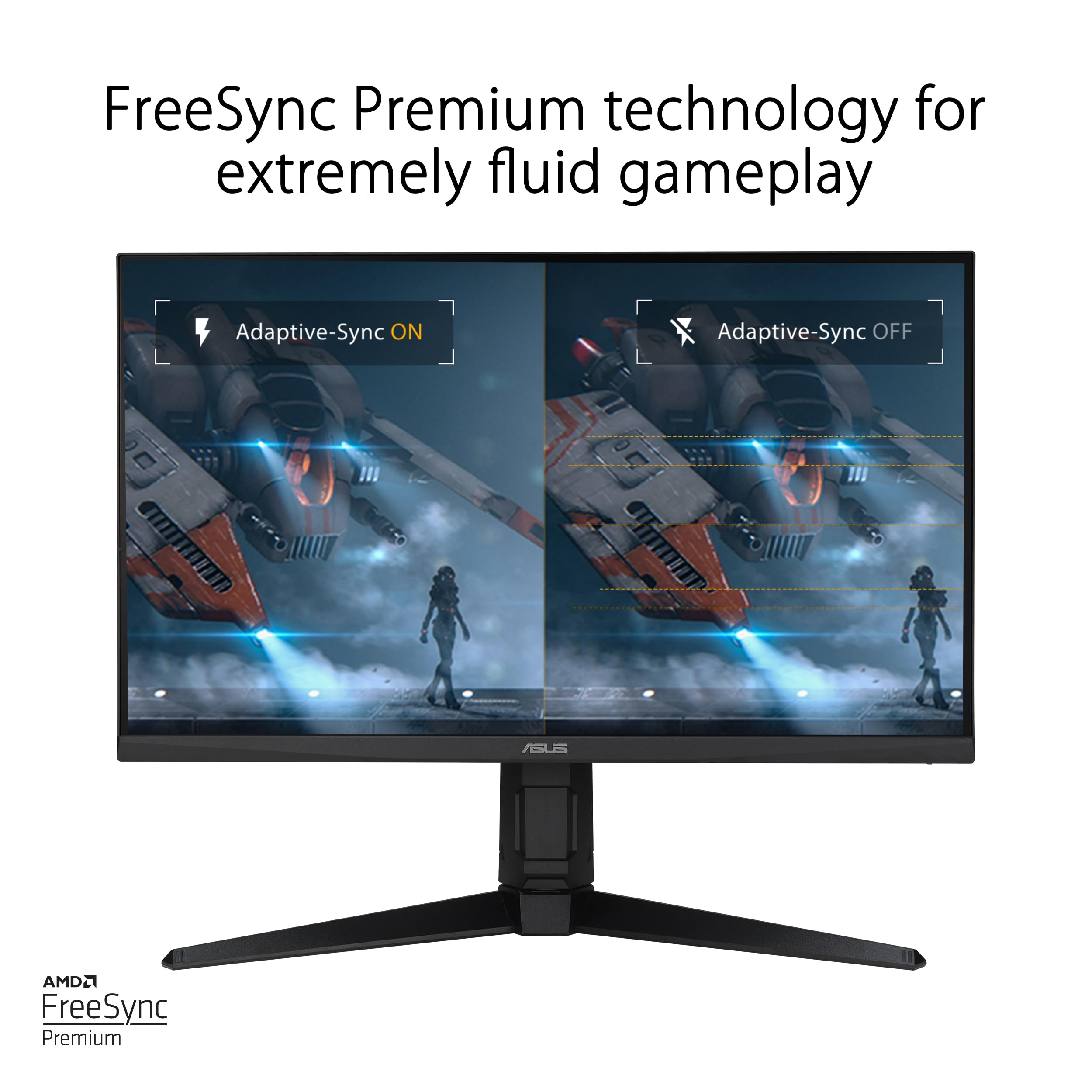 ASUS TUF Gaming 27" 2K HDR Gaming Monitor (VG27AQ) - QHD (2560 x 1440), 165Hz (Supports 144Hz), 1ms, Extreme Low Motion Blur, Speaker, G-SYNC Compatible, VESA Mountable, DisplayPort, HDMI ,Black thumbnail 3
