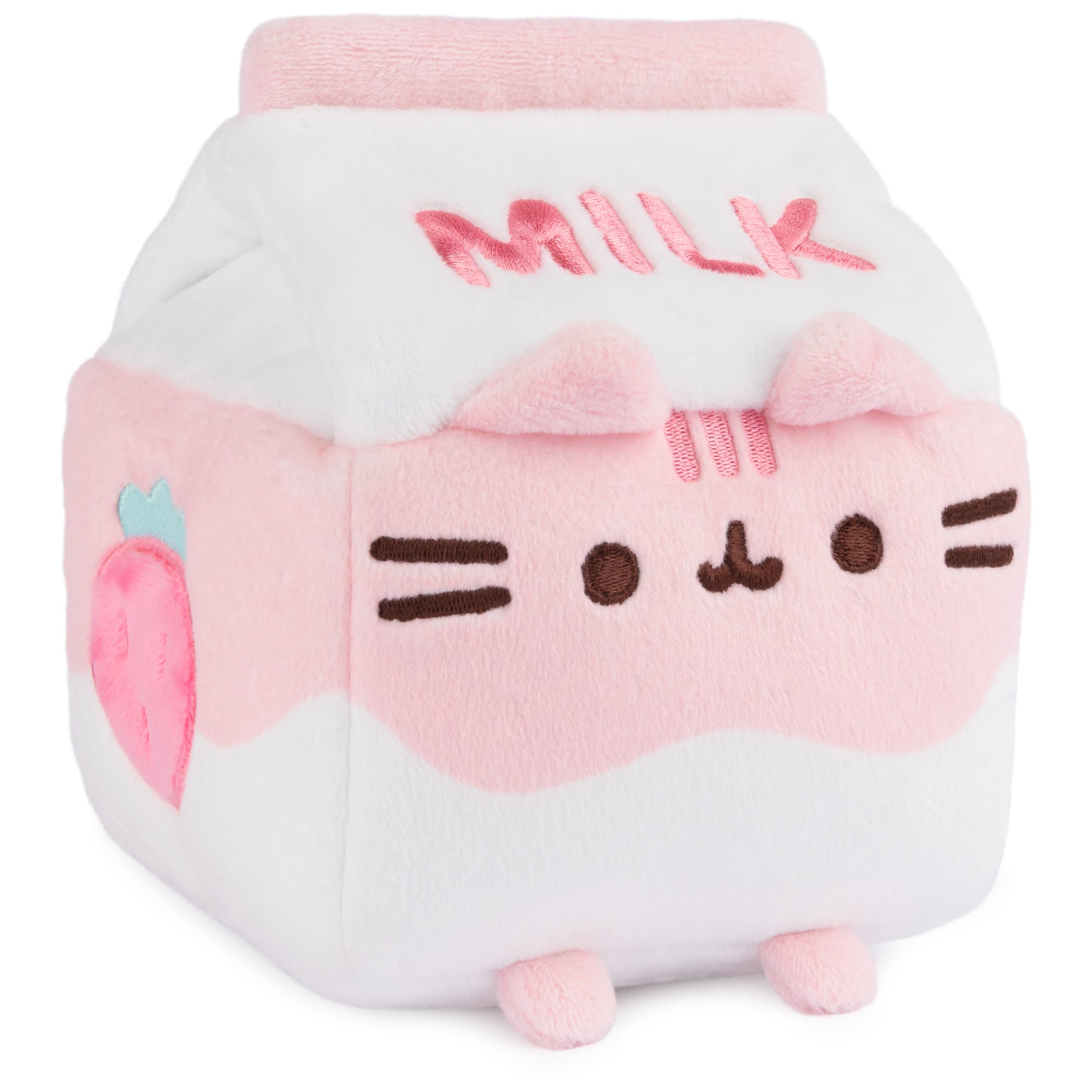 GUND Pusheen  Plush Cat Stuffed Animal for Ages 8 and Up, Green/Pink, 6”: Strawberry Milk