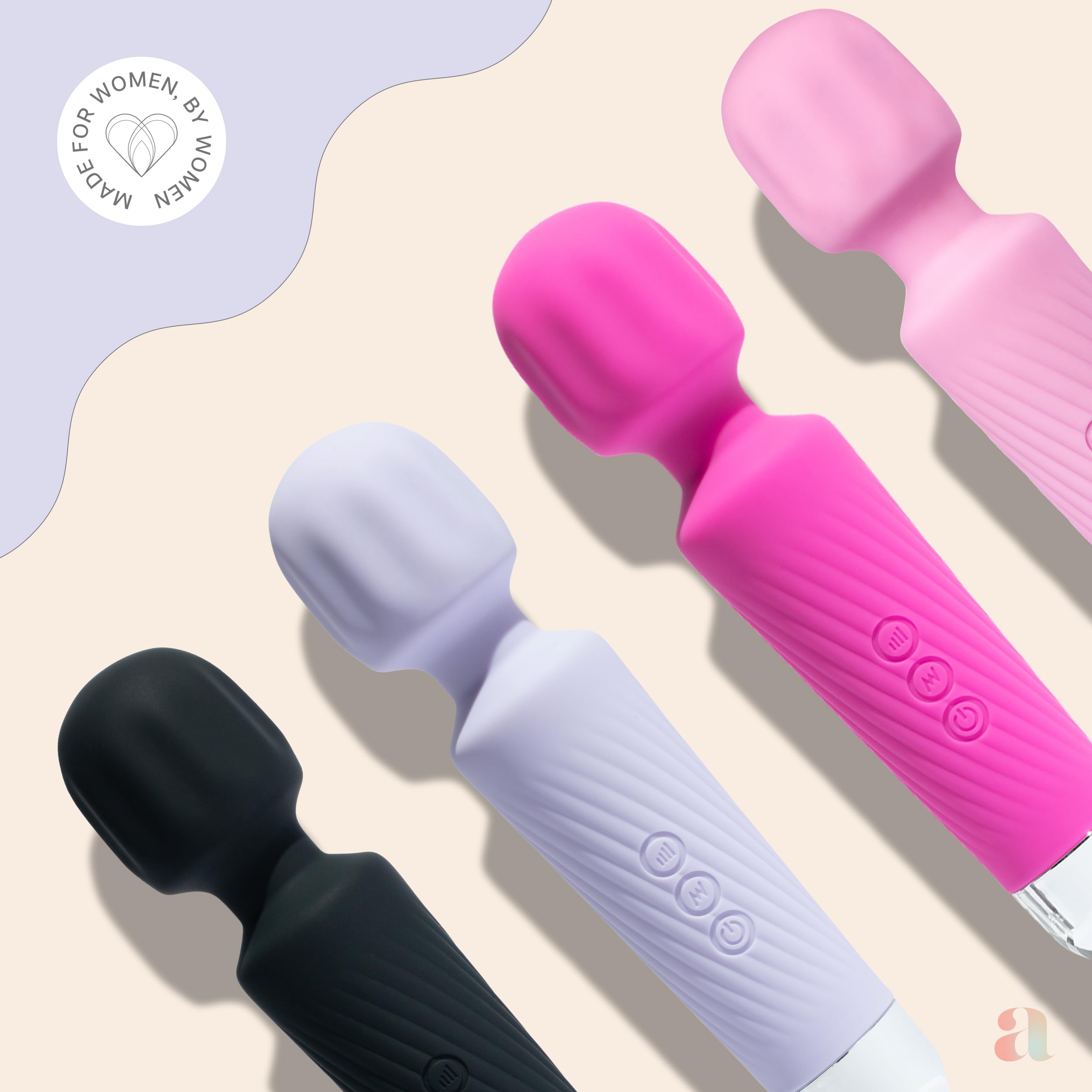 Ava Vibrator Wand Sex Toys [ Clit Stimulator ] Vibrators for Woman Adult Toy | Gifts for Women | 20 Patterns & 8 Speeds of Pleasure | Quiet & Small - - Black: Standard